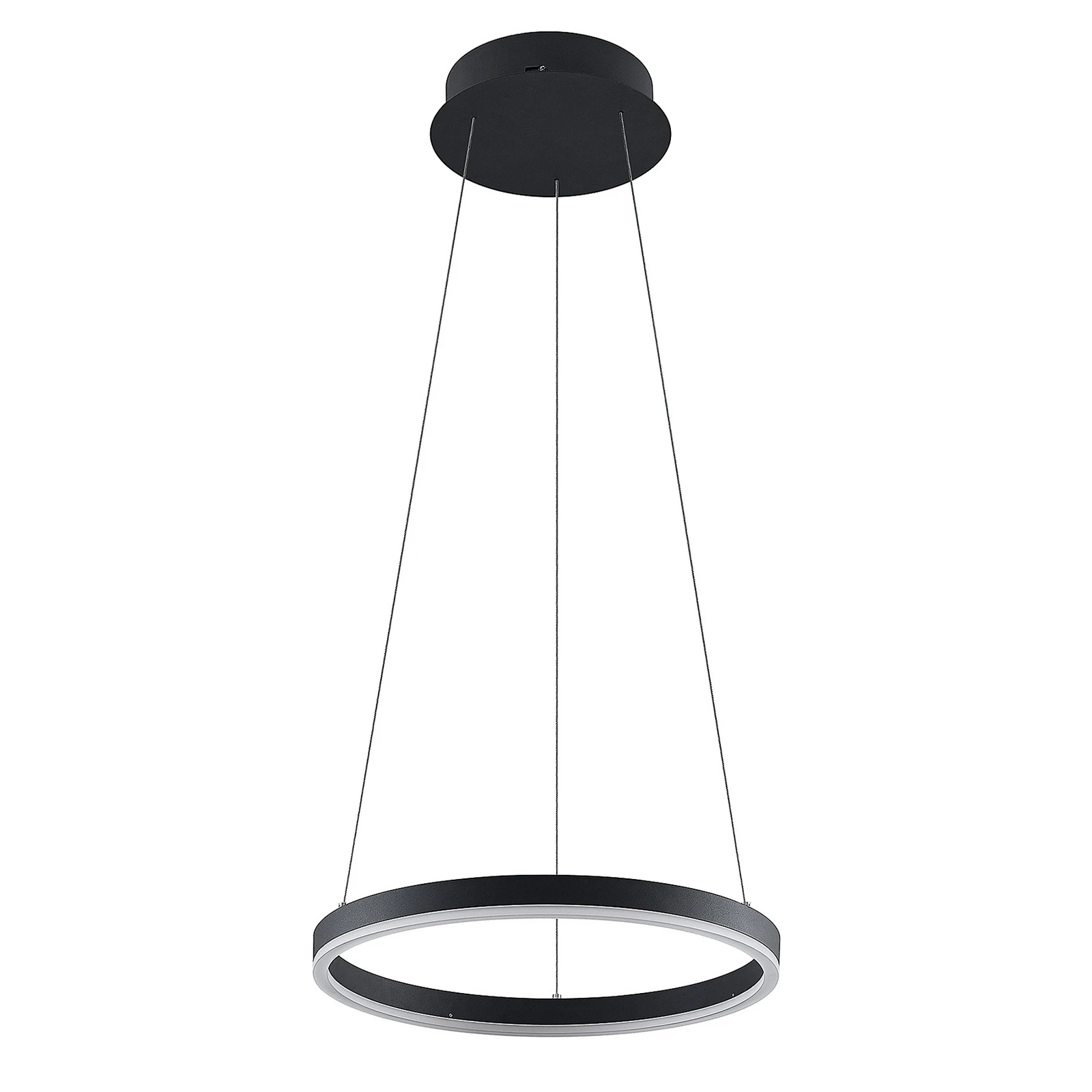Arcchio LED-Hängeleuchte Albiona, schwarz, 1 Ring, Ø 40 cm