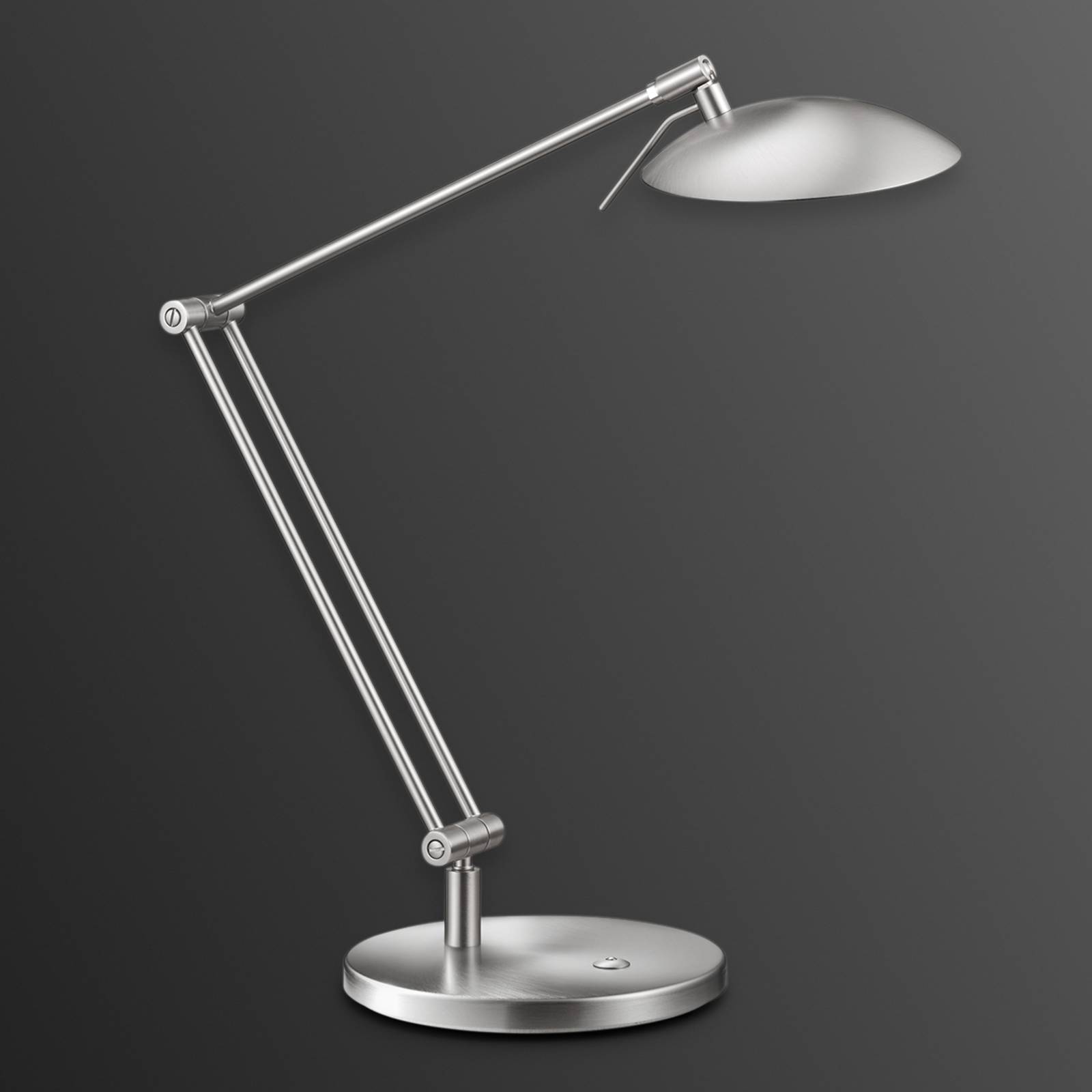 Knapstein LED-bordslampa Coira matt nickel