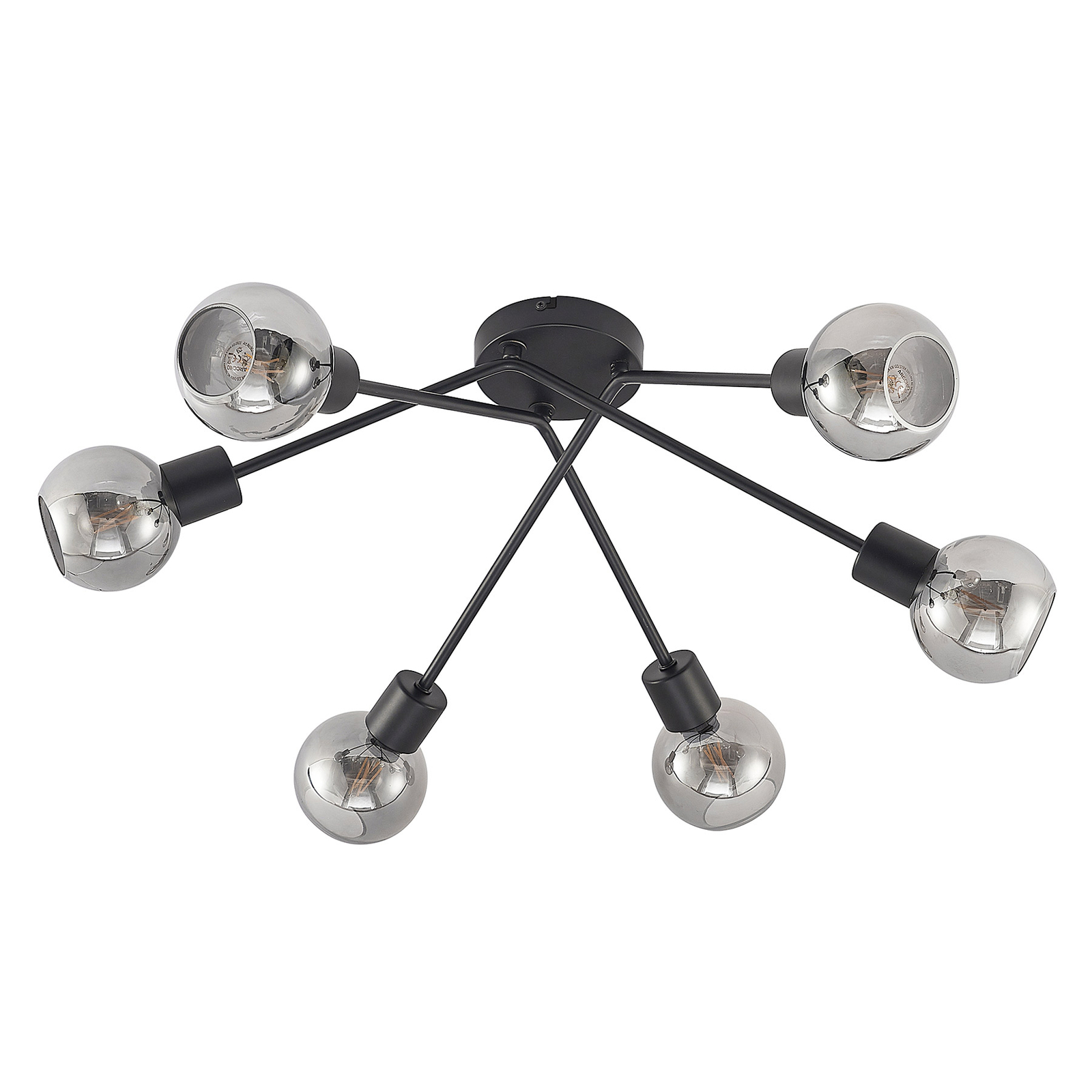 Lioma 6 Taklampe Black - Lindby