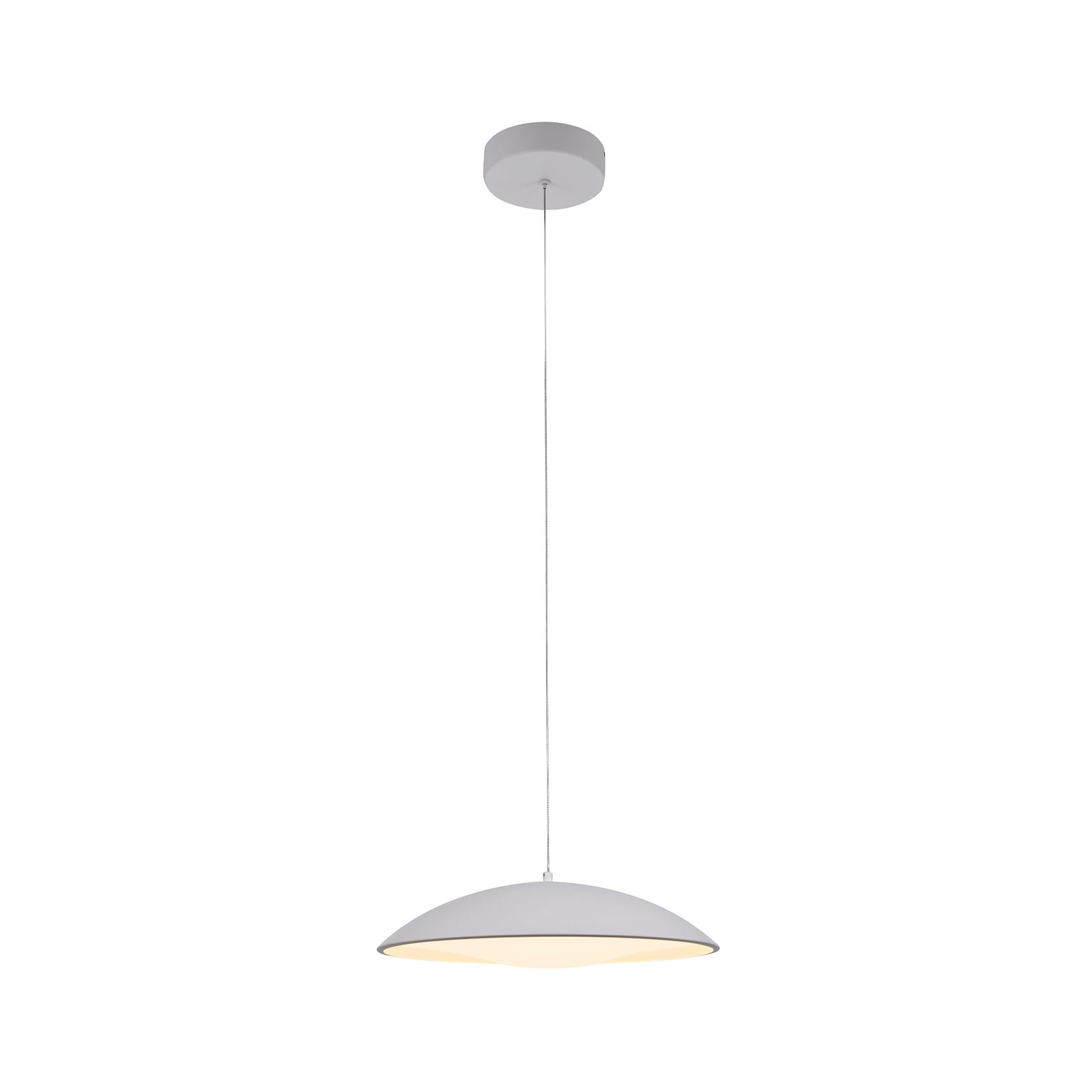 Lámpara colgante LED LENTE, blanca, Ø 40 cm, metal, Switchdim
