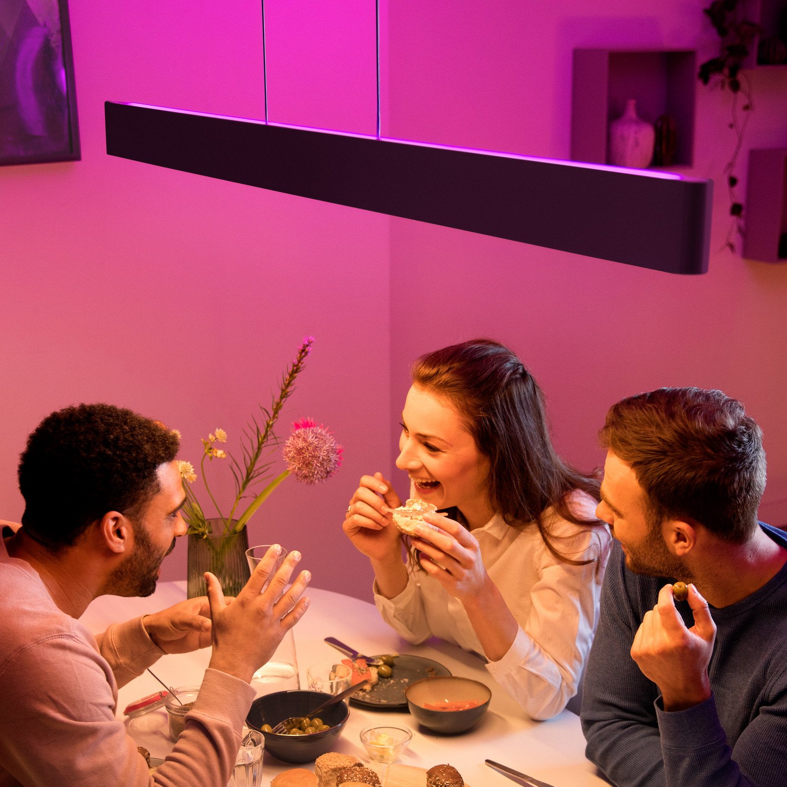 Philips Hue Ensis lampă suspendată WACA negru - Camera de zi / sufragerie - modern - Metal