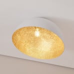 Taklampe Sfera, Ø 50 cm, hvit/gull