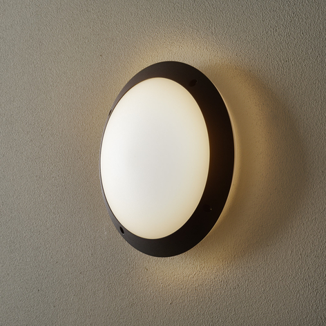 Außenwandlampe Lucia schwarz/opal GX53 18W 3.000K