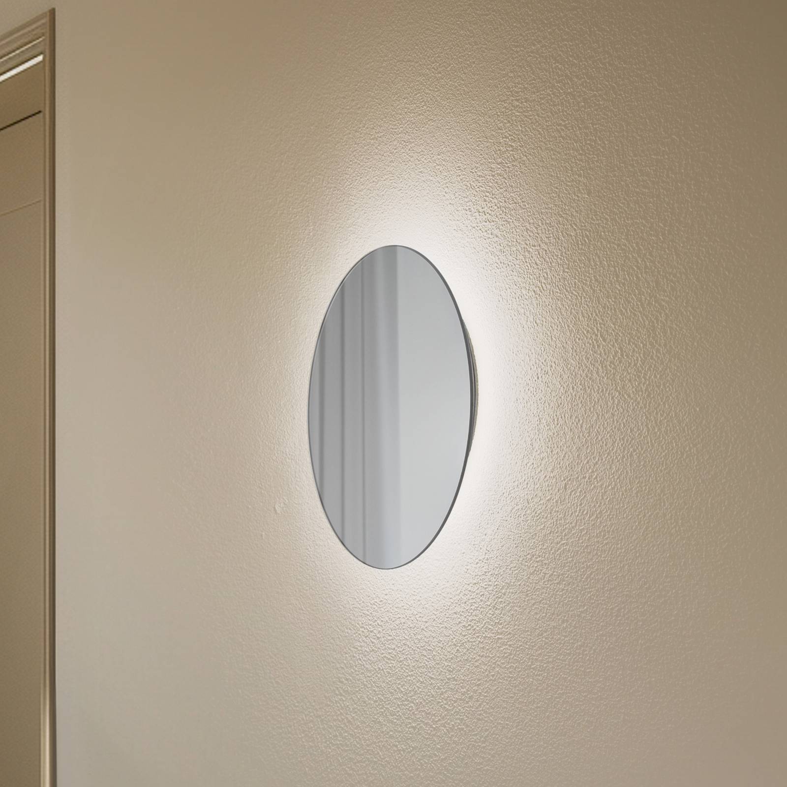Lustro LED Ring M, Ø 29 cm, szkło, ciepła biel