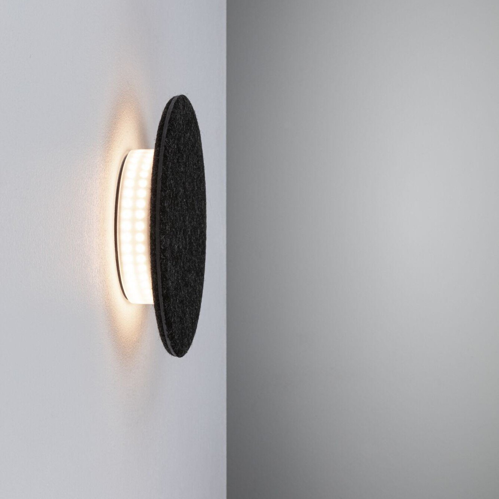 "Paulmann" LED sieninis šviestuvas "Tulga", Ø 20 cm, antracitas, veltinis