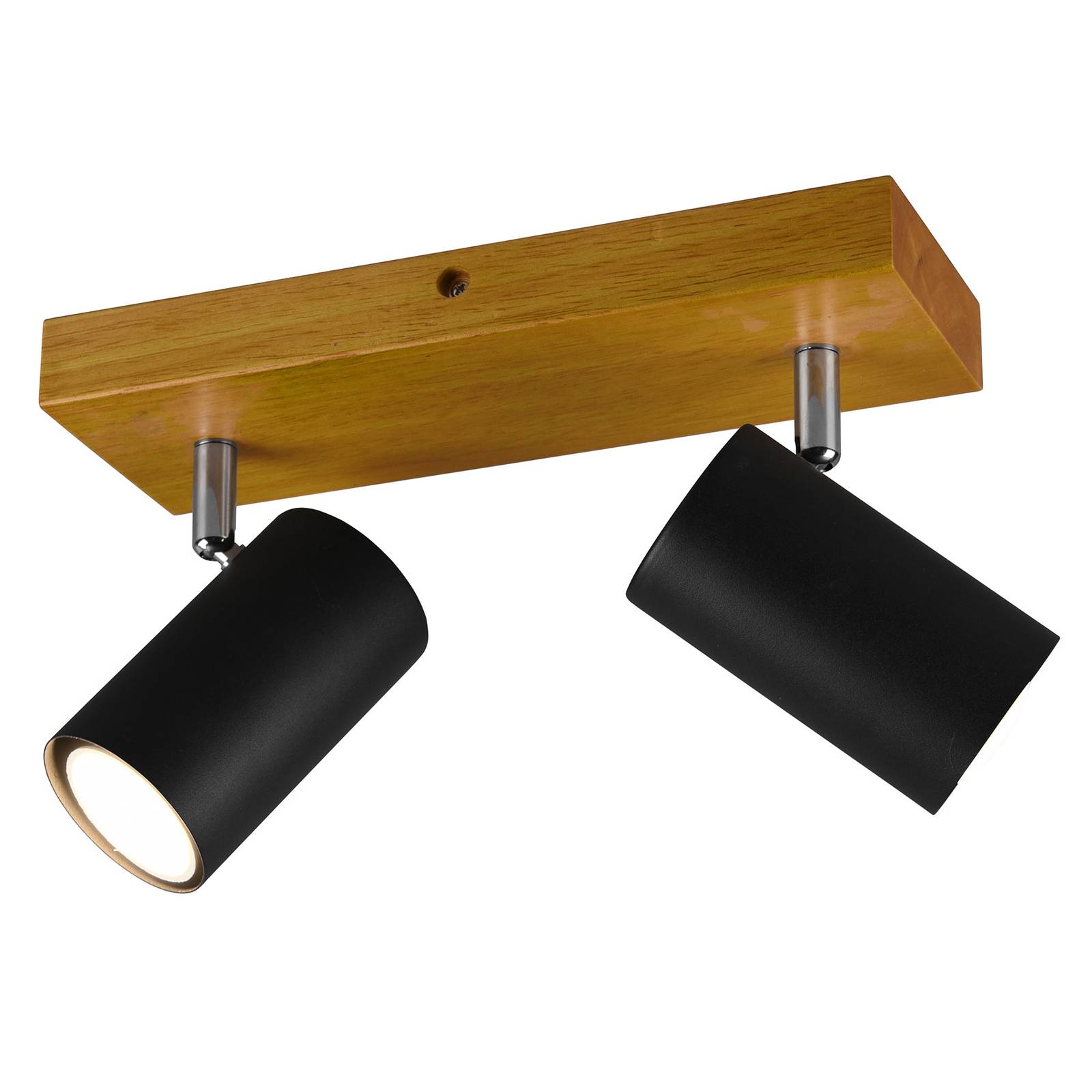 Plafonnier avec spots Marley noir mat 2 lampes