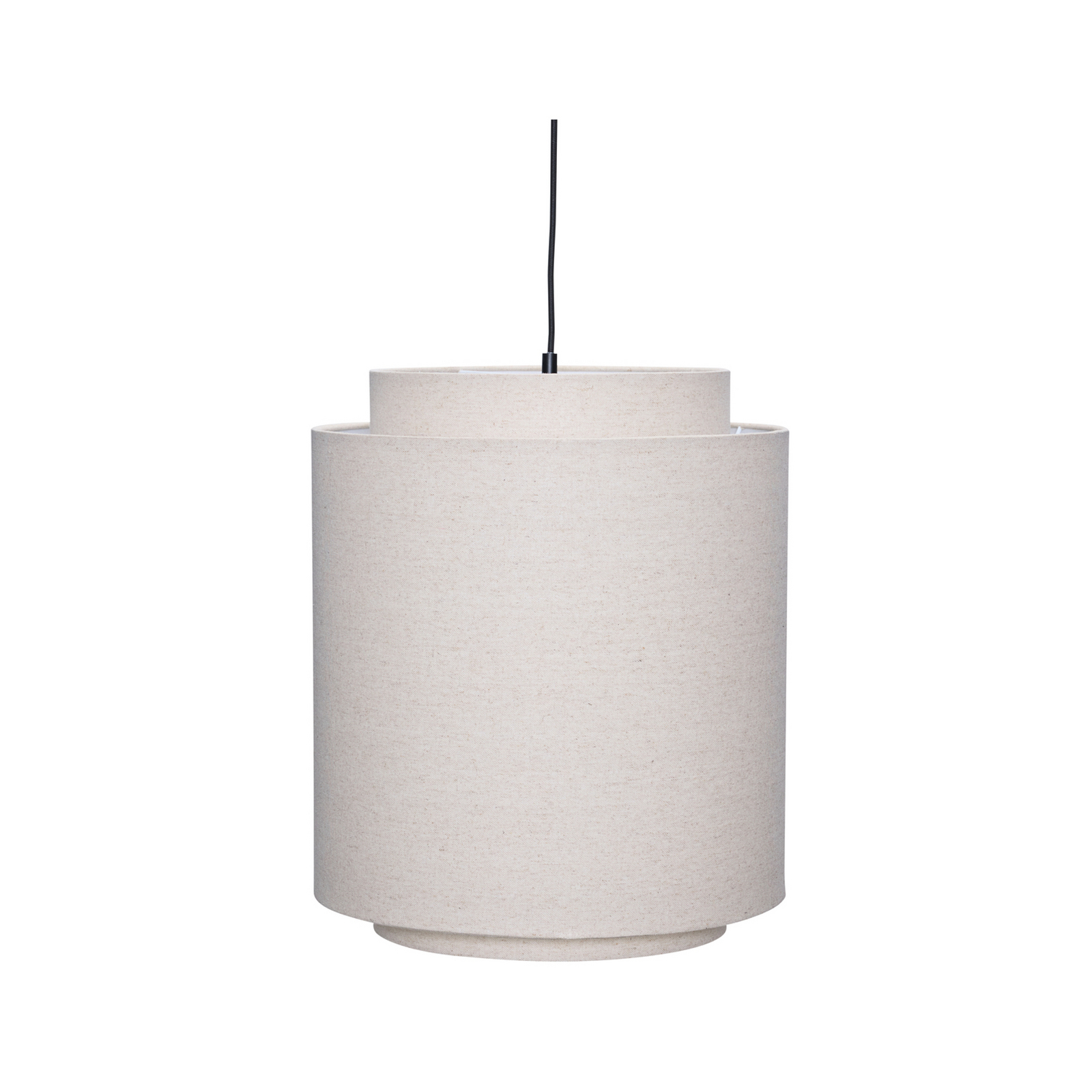 HÜBSCH Hängelampe Sable, sandfarben, Ø 40 cm, Textil