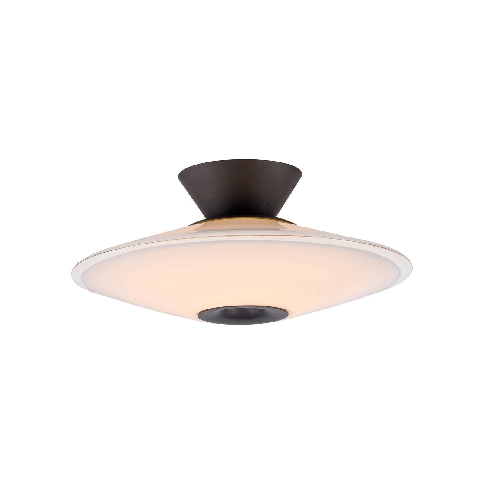 Candeeiro de teto LED Elipsa da Paul Neuhaus, branco/preto, Ø 35 cm