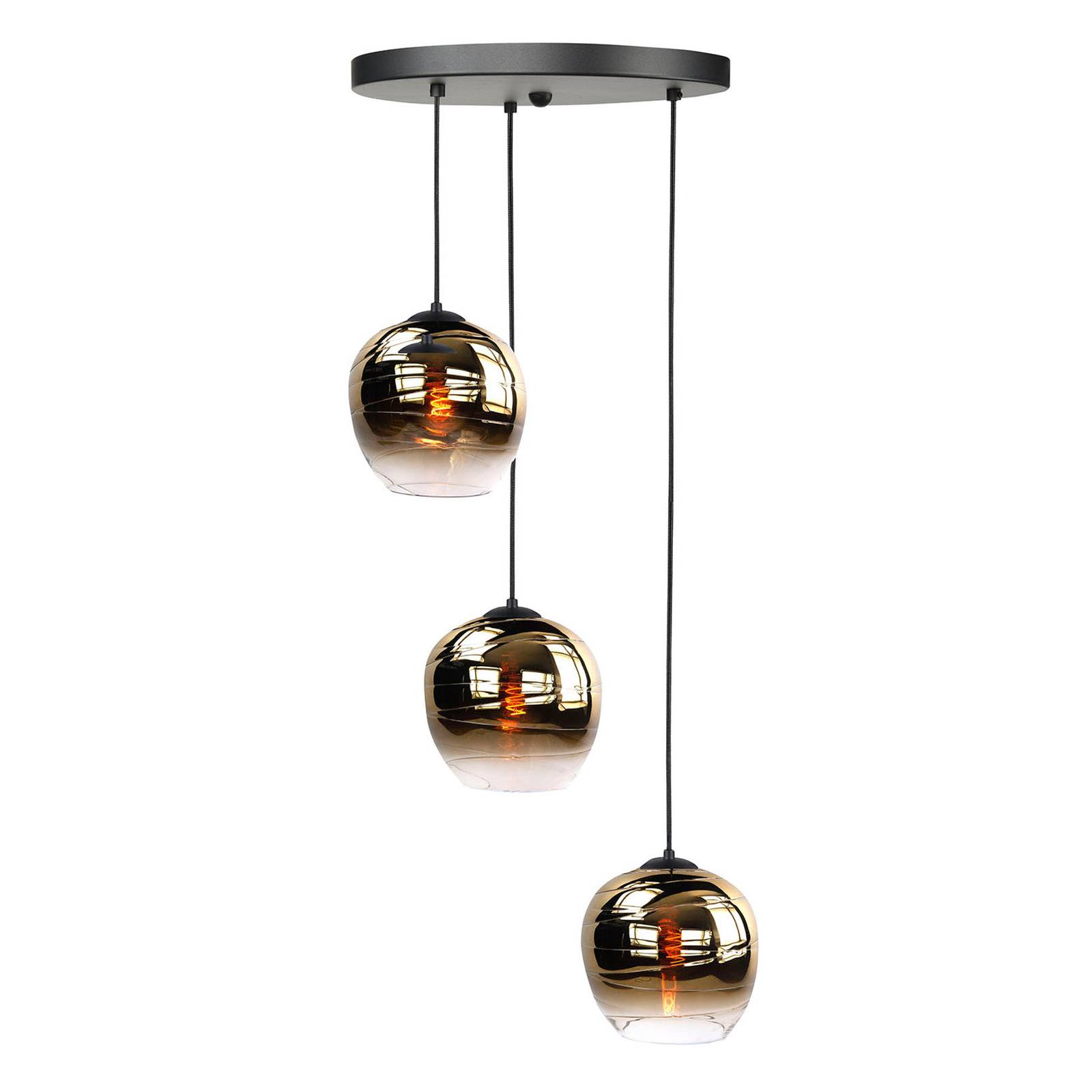 Lampa wisząca Fantasy, 3-punktowa, czarna