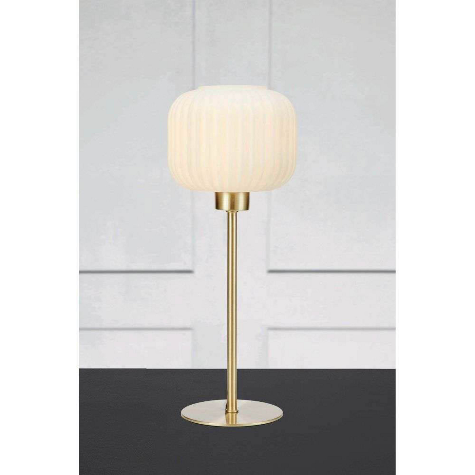 Sober Table Lamp Small Brushed Brass/White - Markslöjd
