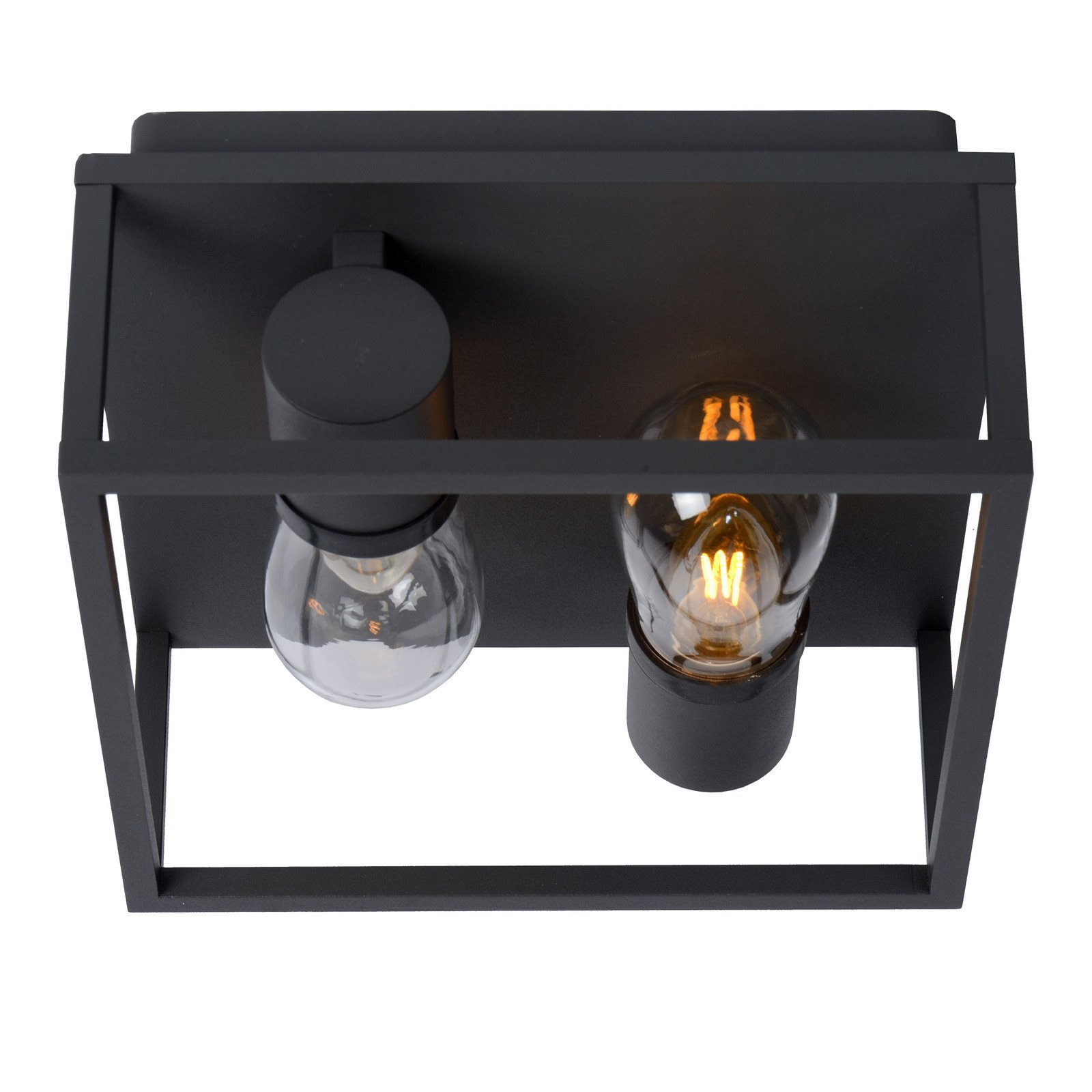 Lucide Plafonieră Carlyn baie 2 becuri negru - modern - Metal