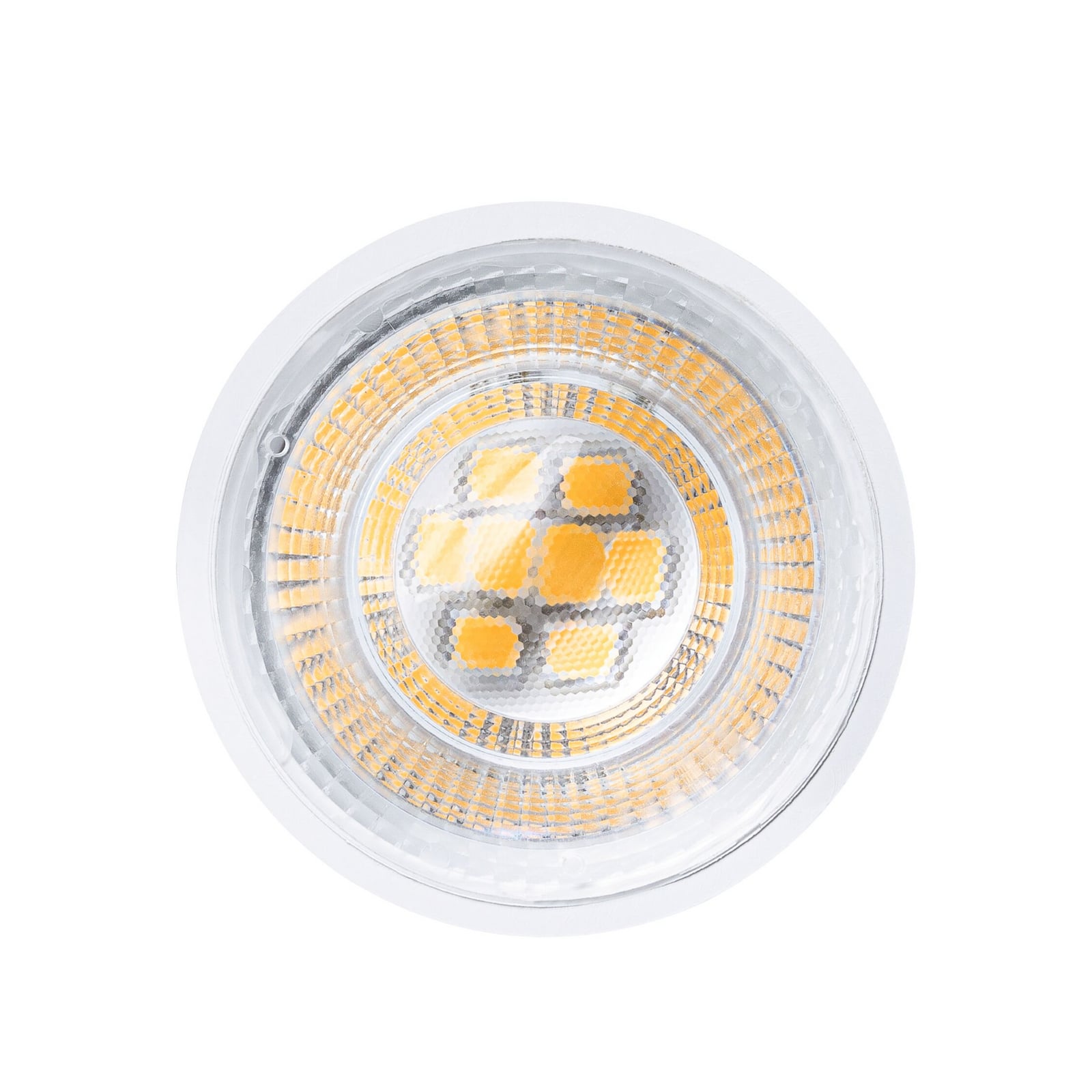 Lâmpada LED Paulmann GU10 com refletor FLAT, 4,9 W, 2 700 K, 3 unidades Lâmpada LED Paulmann GU10 com refletor FLAT, 4,9 W, 2 700 K, 3 unidades