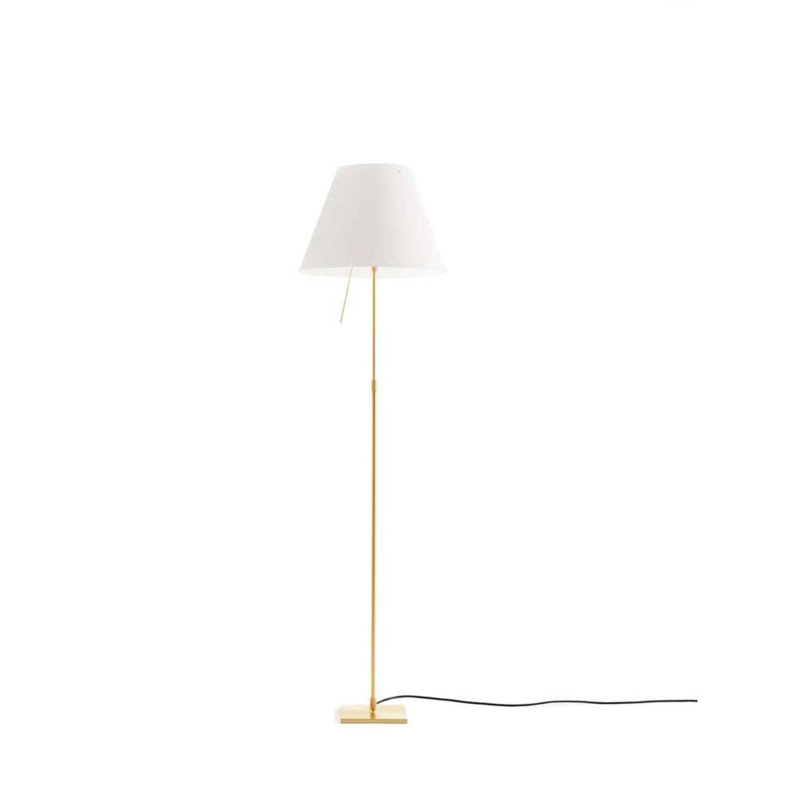 Costanza Floor Lamp Aluminium with Brass - Luceplan