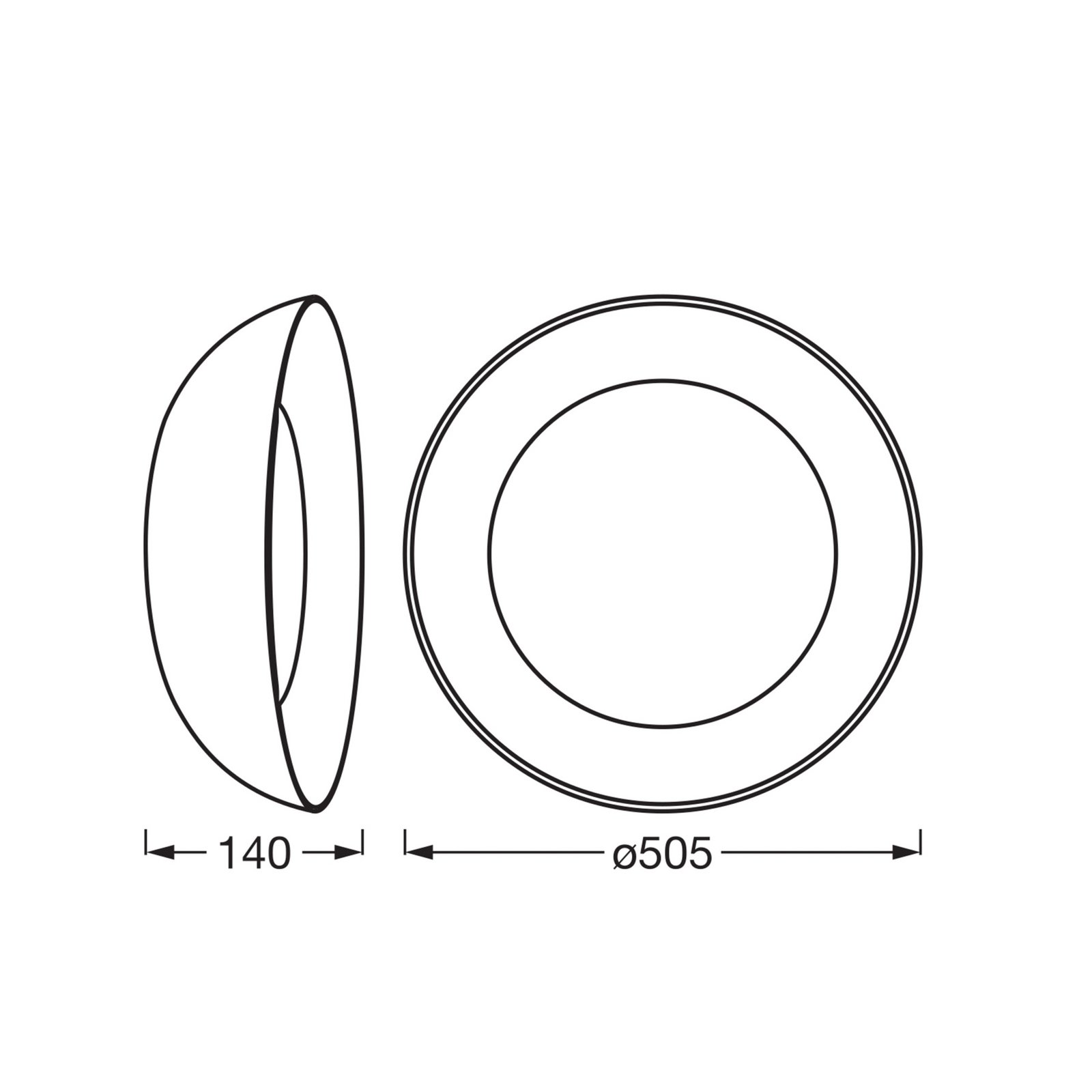 OSRAM LED stropna svjetiljka ORBIS ALVA, crna/dekor drveta, Ø 51 cm