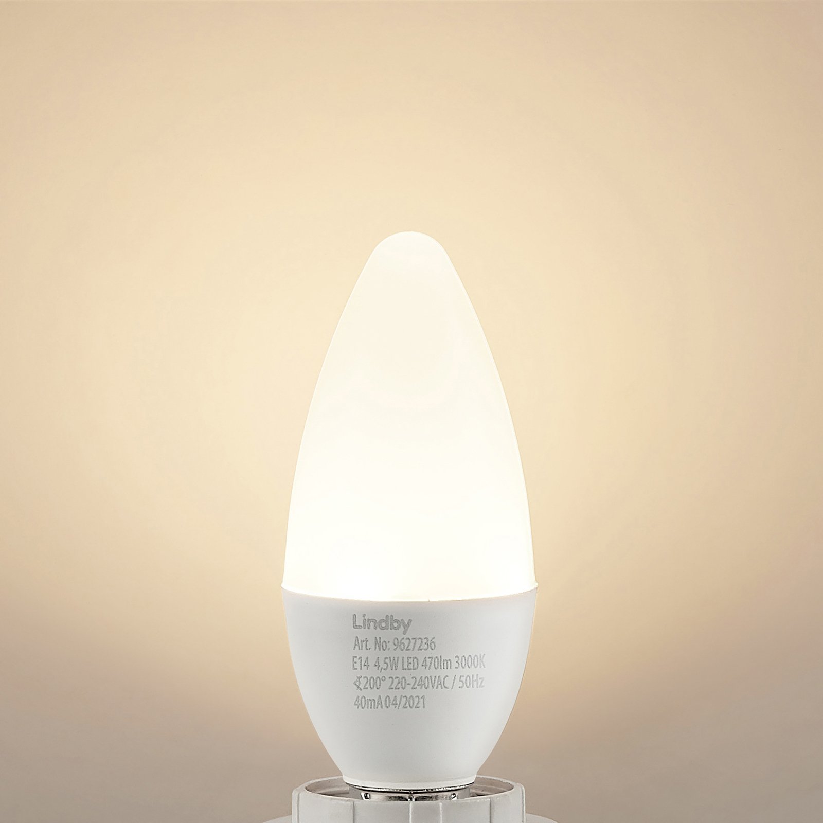 Žiarovka LED 4,5W (470lm) 3000K Sviečka E14 - Lindby