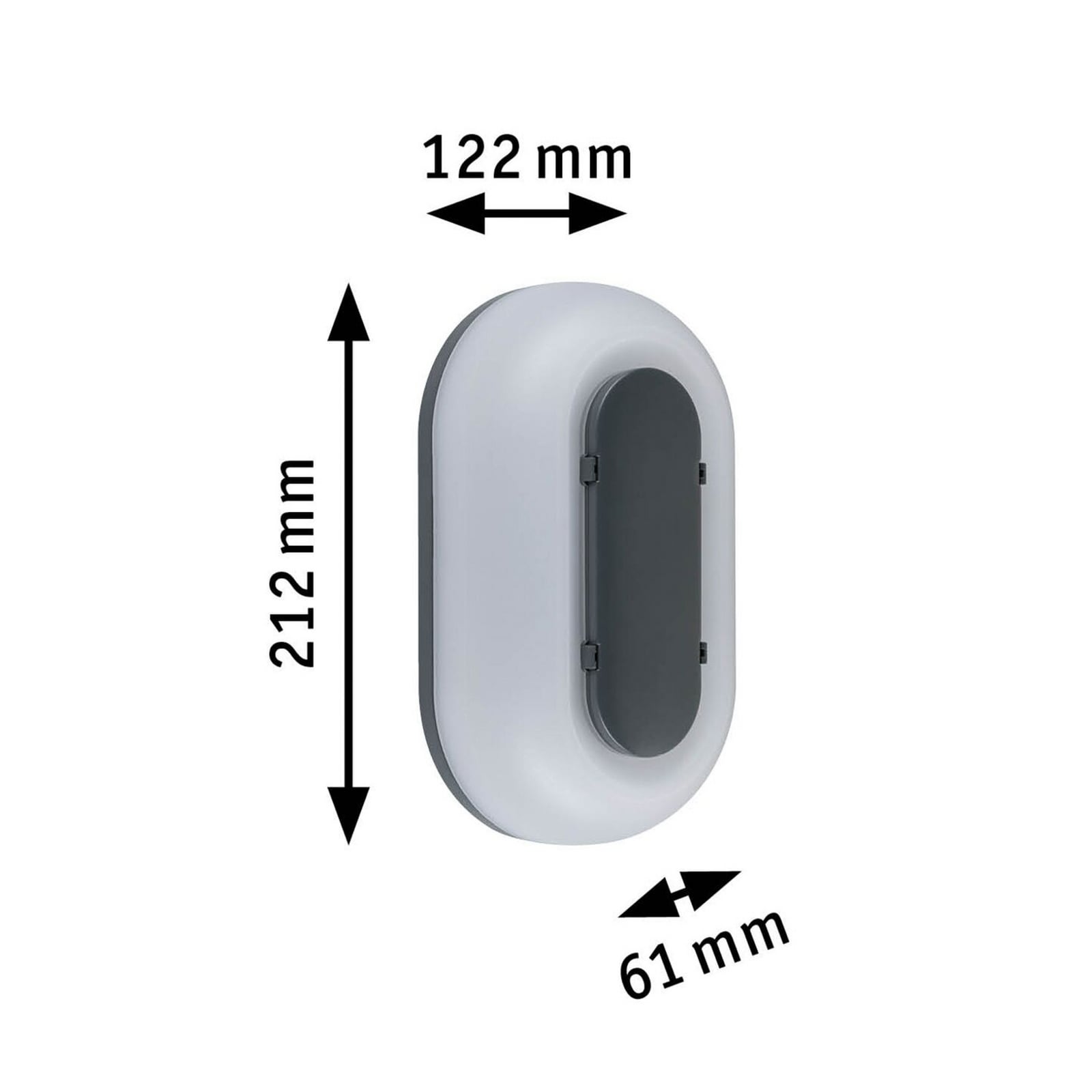 Paulmann LED sienas lampa „Elunor“, antracīta krāsā, augstums 21 cm, CCT Paulmann LED sienas lampa „Elunor“, antracīta krāsā, augstums 21 cm, CCT