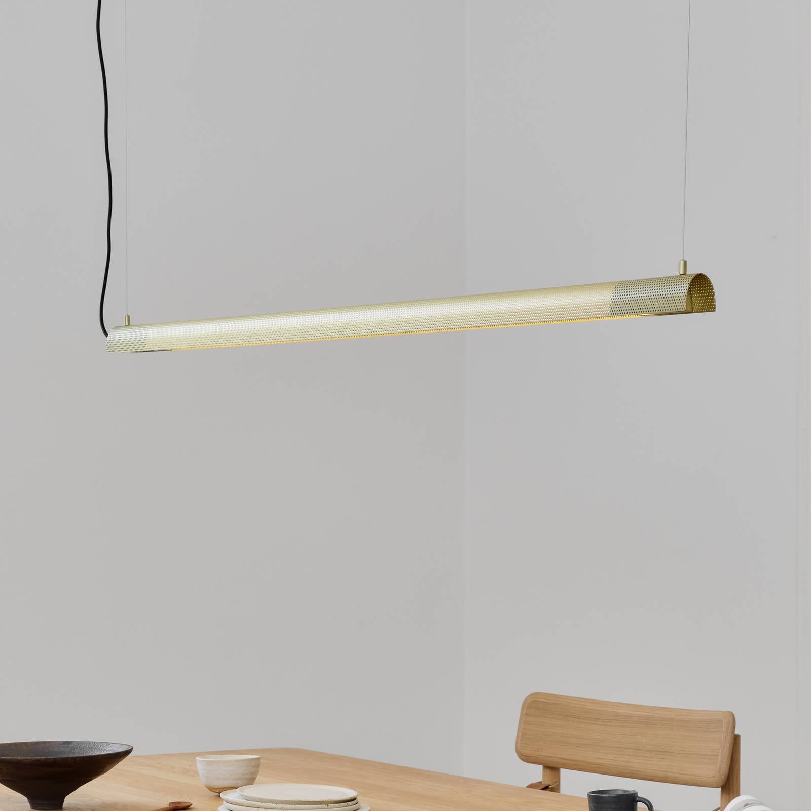 Suspension GEJST Radent couleur laiton, longueur 138 cm, G13 LED