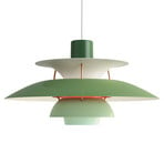 Louis Poulsen PH 5, candeeiro suspenso de design verde