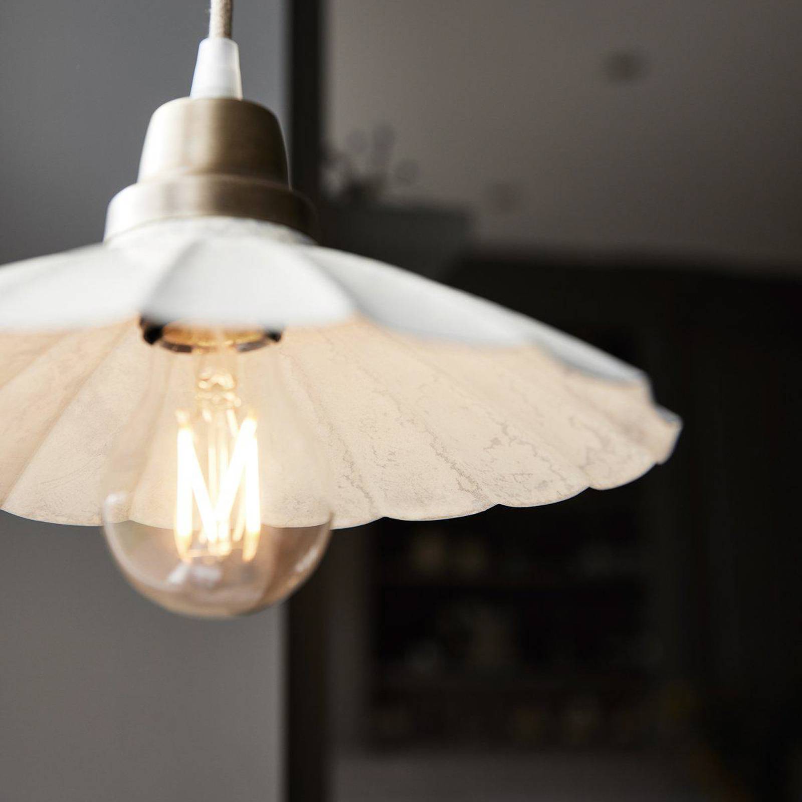 PR Home żyrandol Ester, biały, Ø 24 cm, żelazna wtyczka