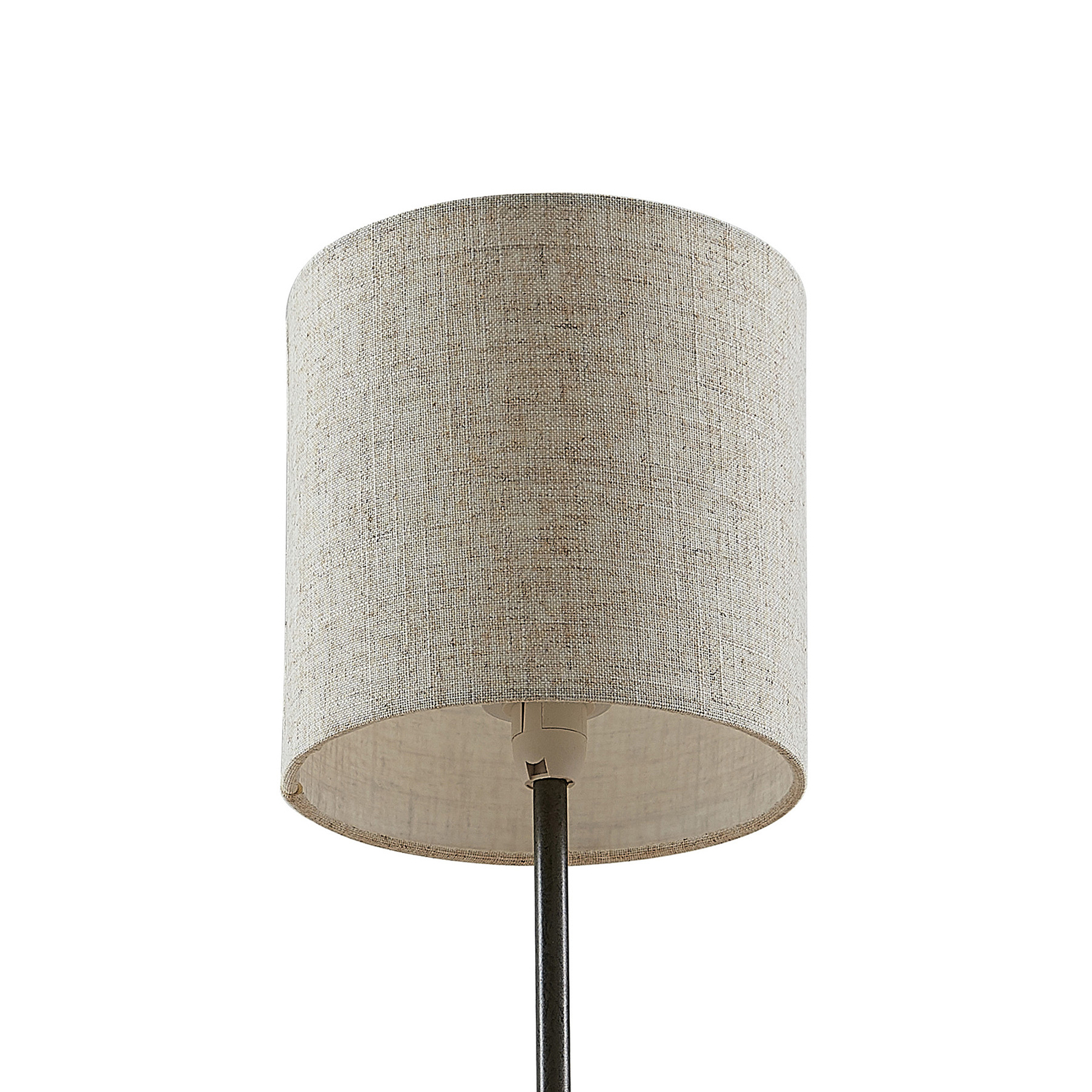 Lindby Danora galda lampa ar tekstila abažūru, koks
