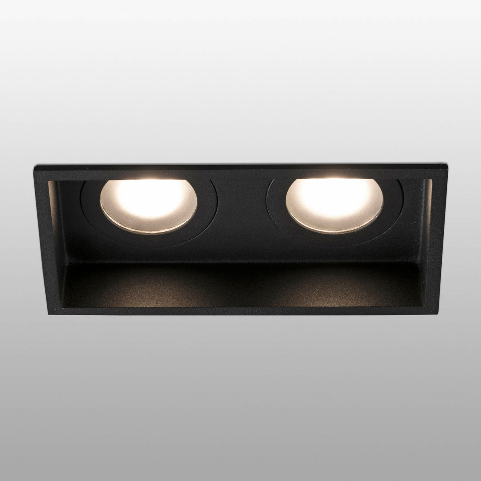 Innfellingslampe Hyde, 2 lyskilder IP44, svart