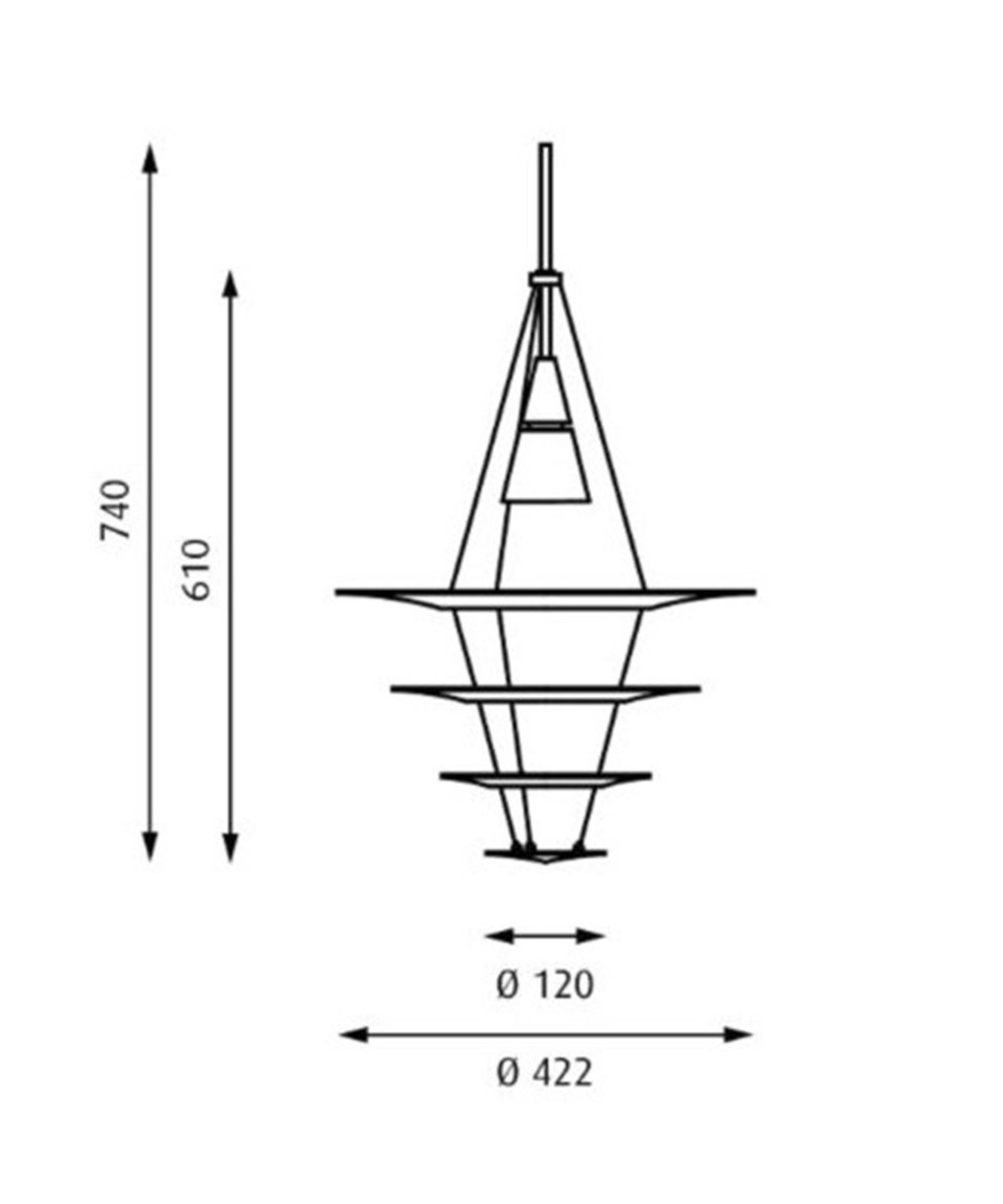 Enigma 425 Kit de Suspensie w/3m Cablu Alu - Louis Poulsen