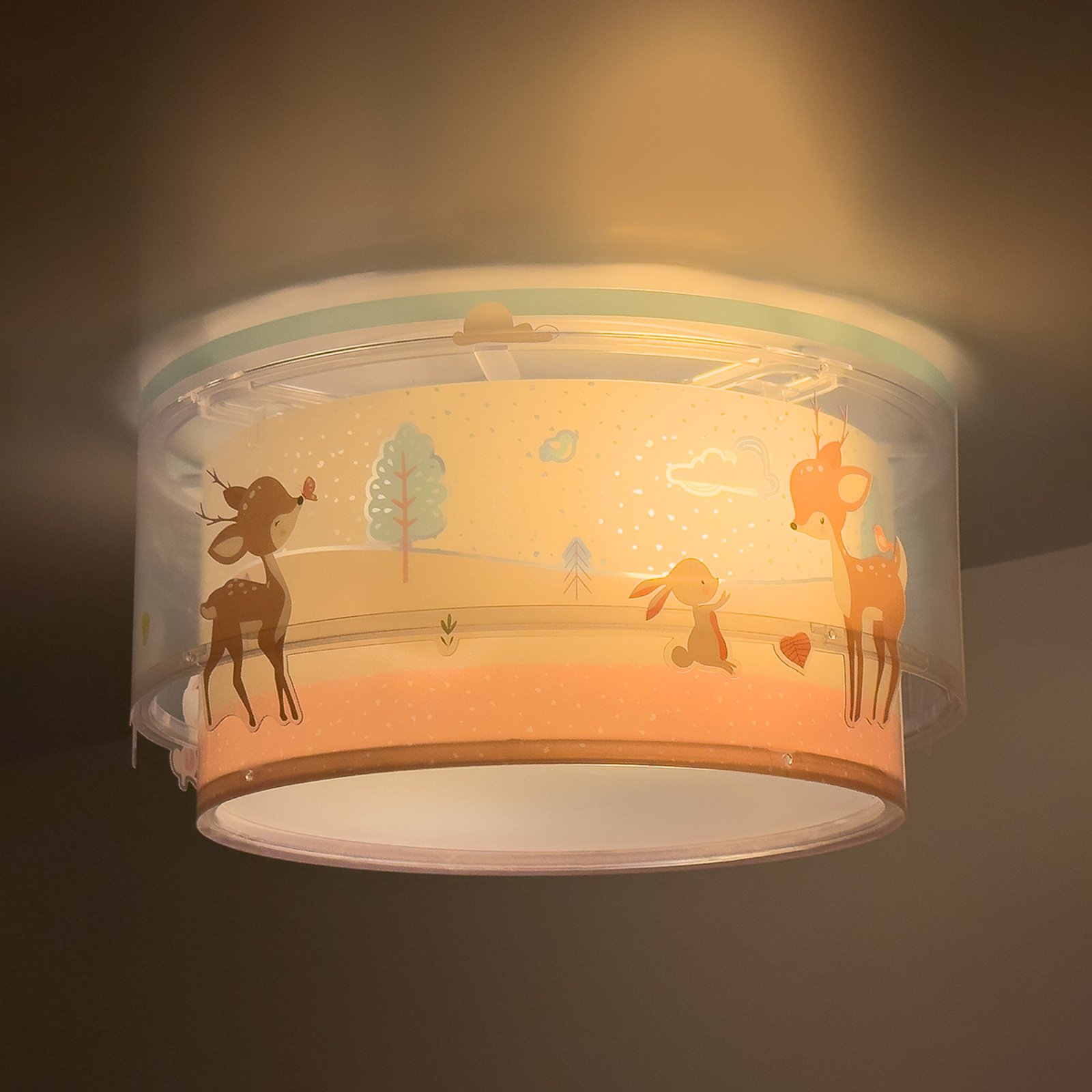 Dalber Loving Deer children's ceiling light, deer motif