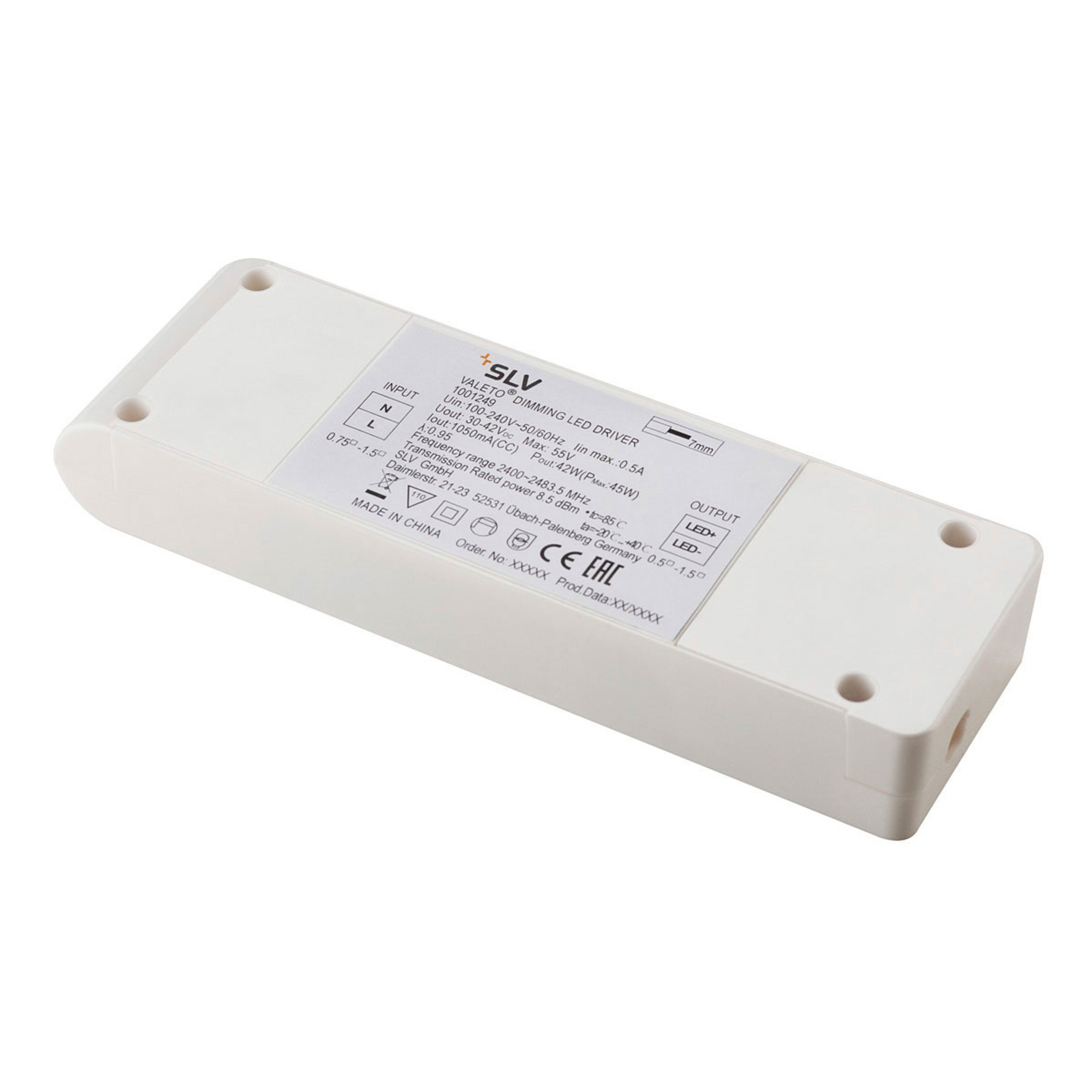 SLV Valeto LED-driver 1050 mA - hvid - plast