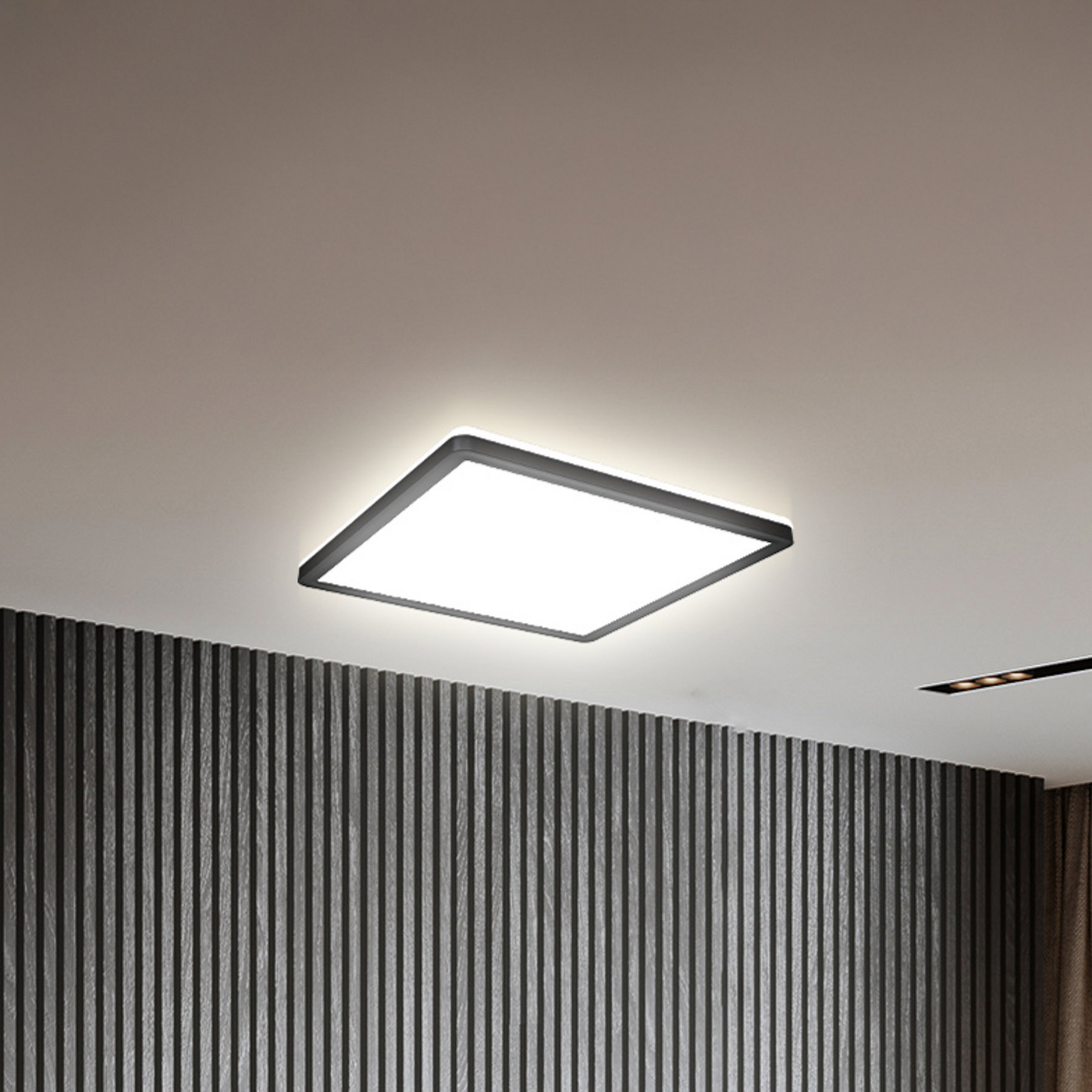 LED paneel Slim met afstandsbediening RGBW, 29 x 29 cm, zwart,