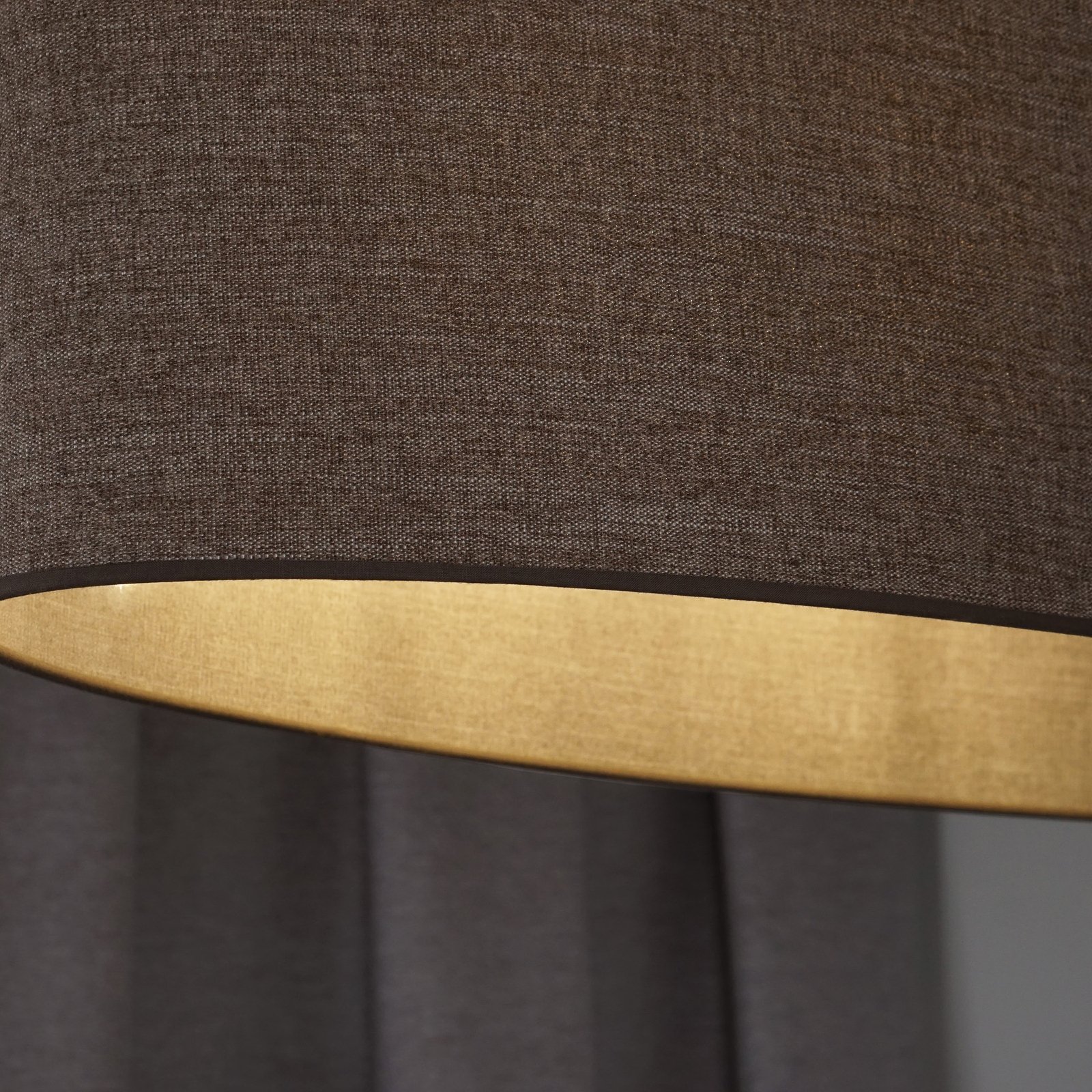 Euluna ceiling lamp Celine, cappuccino, chenille fabric, 80 cm