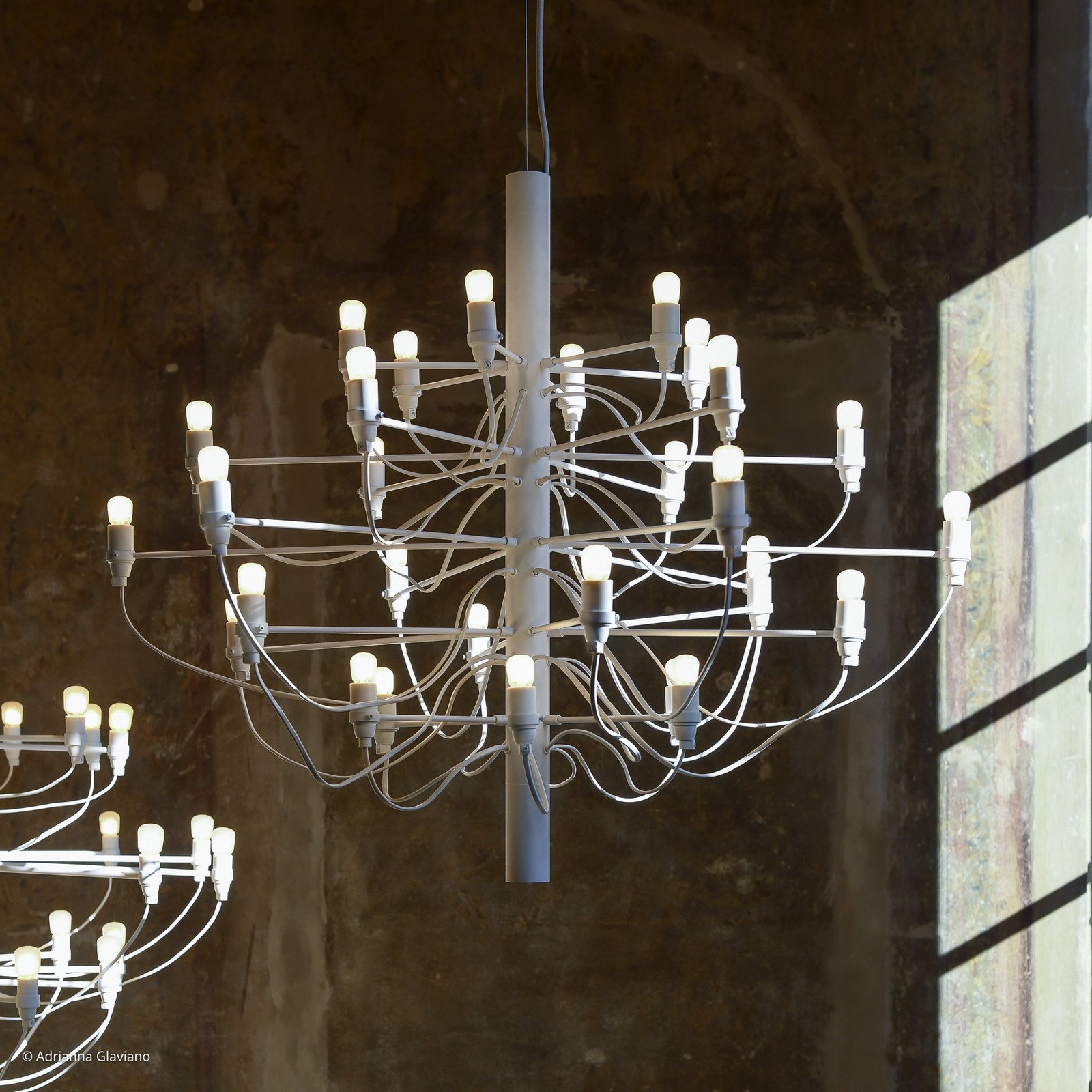 FLOS 2097/30 Candelabru LED mat alb - Camera de zi / sufragerie - design - glazurat alb - Metal