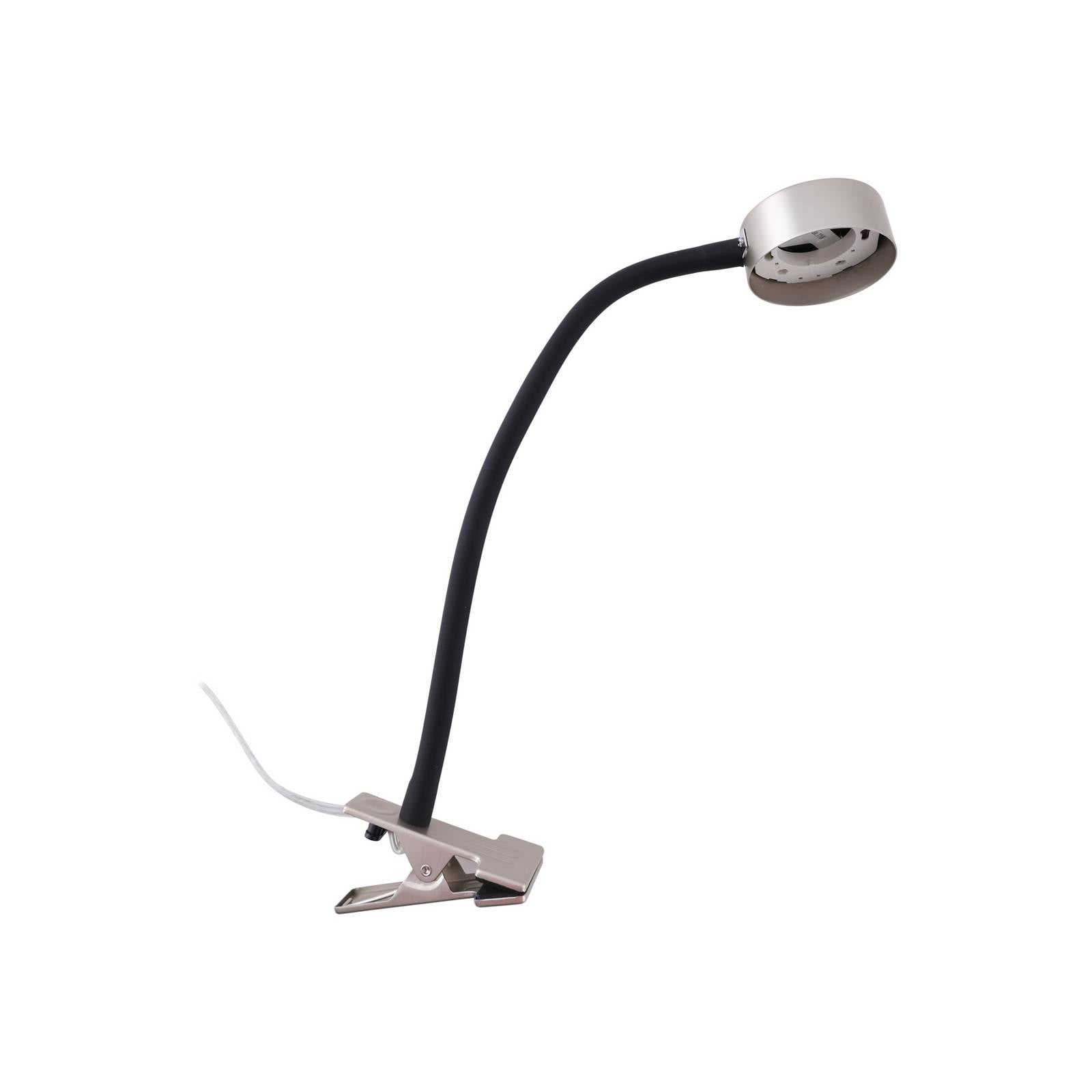 Lindby Klemmleuchte Jyla, nickel matt, GX53, Flexarm