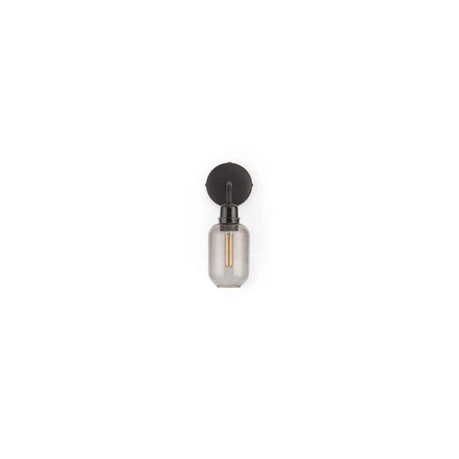 Amp Aplique de pared Smoke/Black - Normann Copenhagen