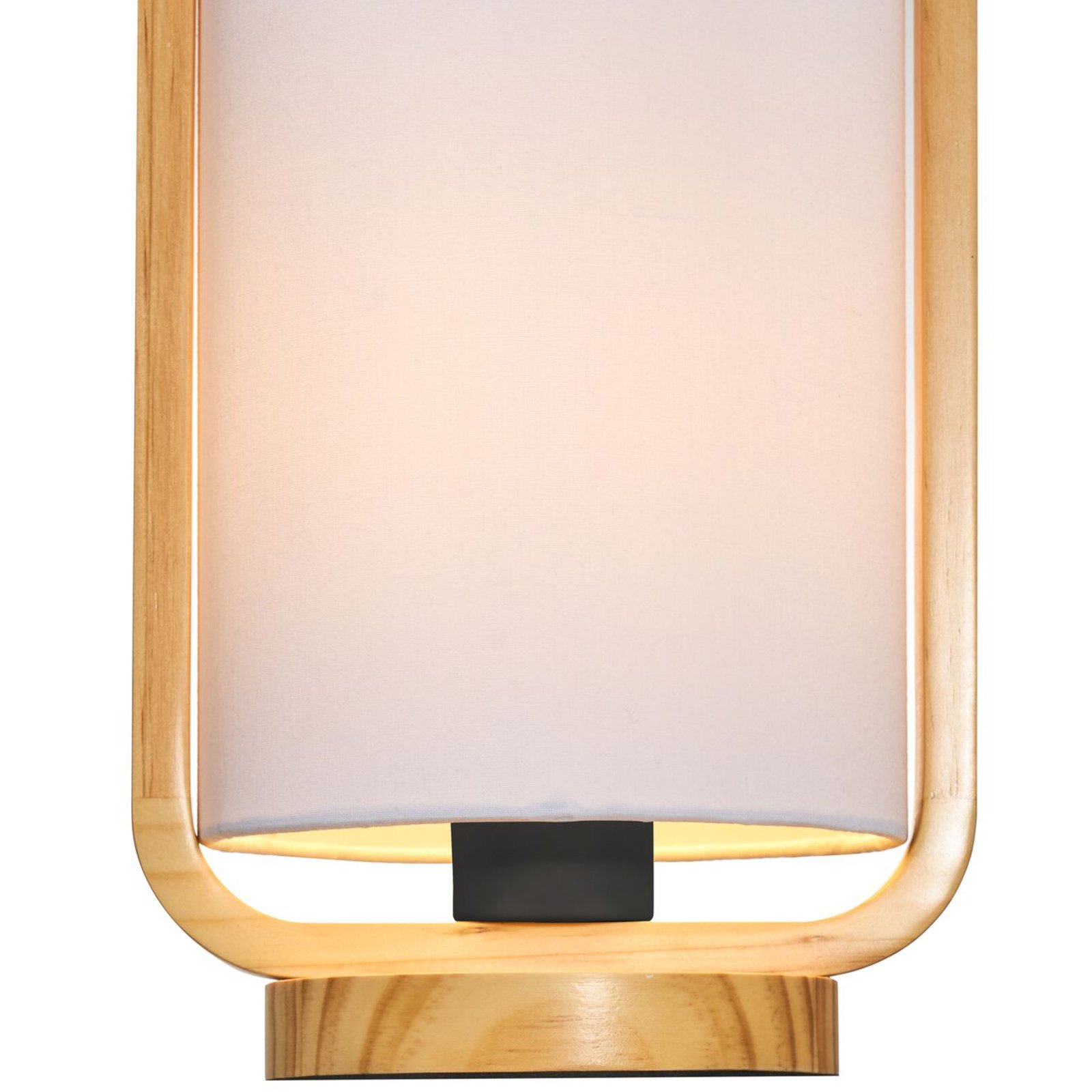 Pauleen Woody Charm lampe de table tissu et bois