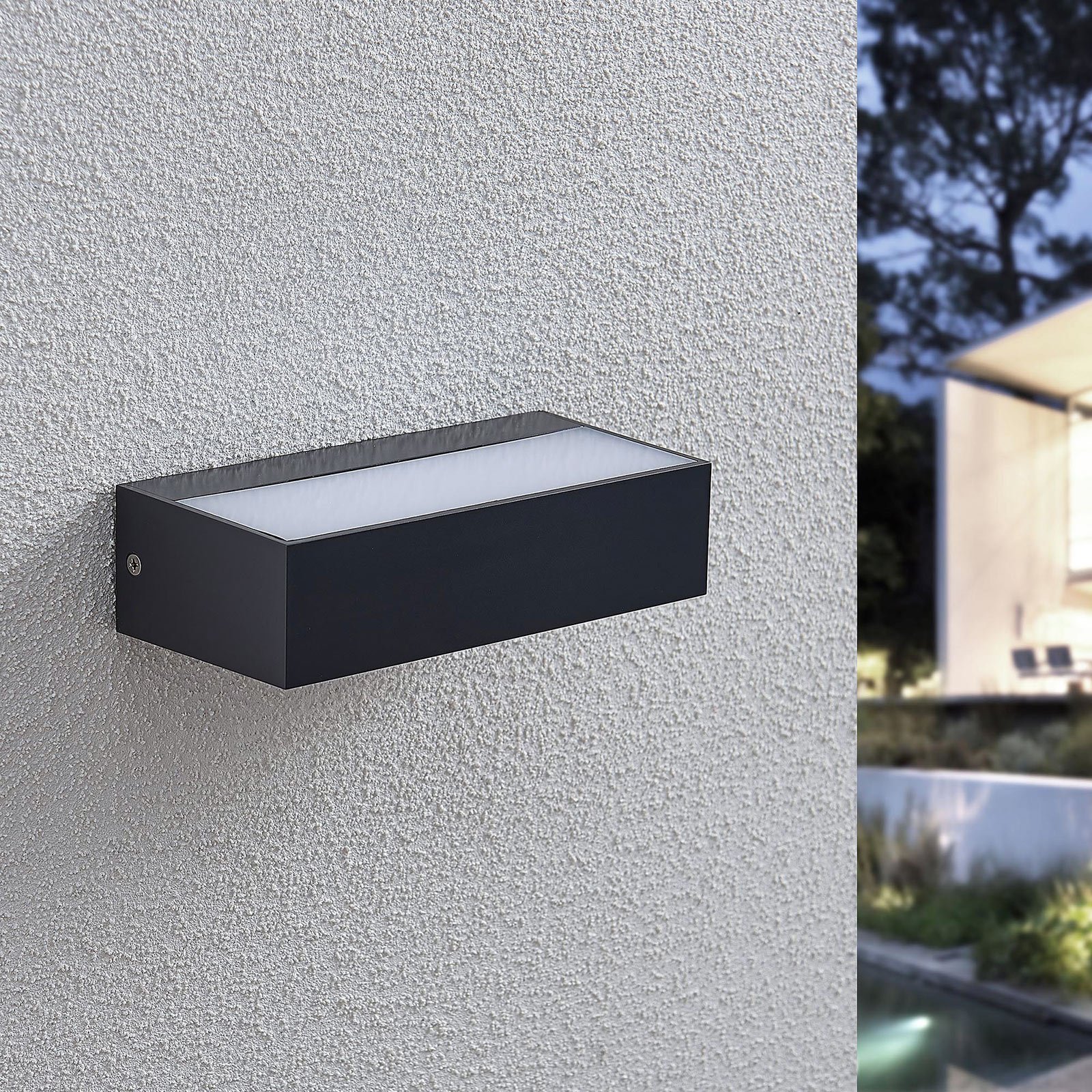 Nienke LED Außenwandleuchte IP65 L17 Dark Grey - Lindby