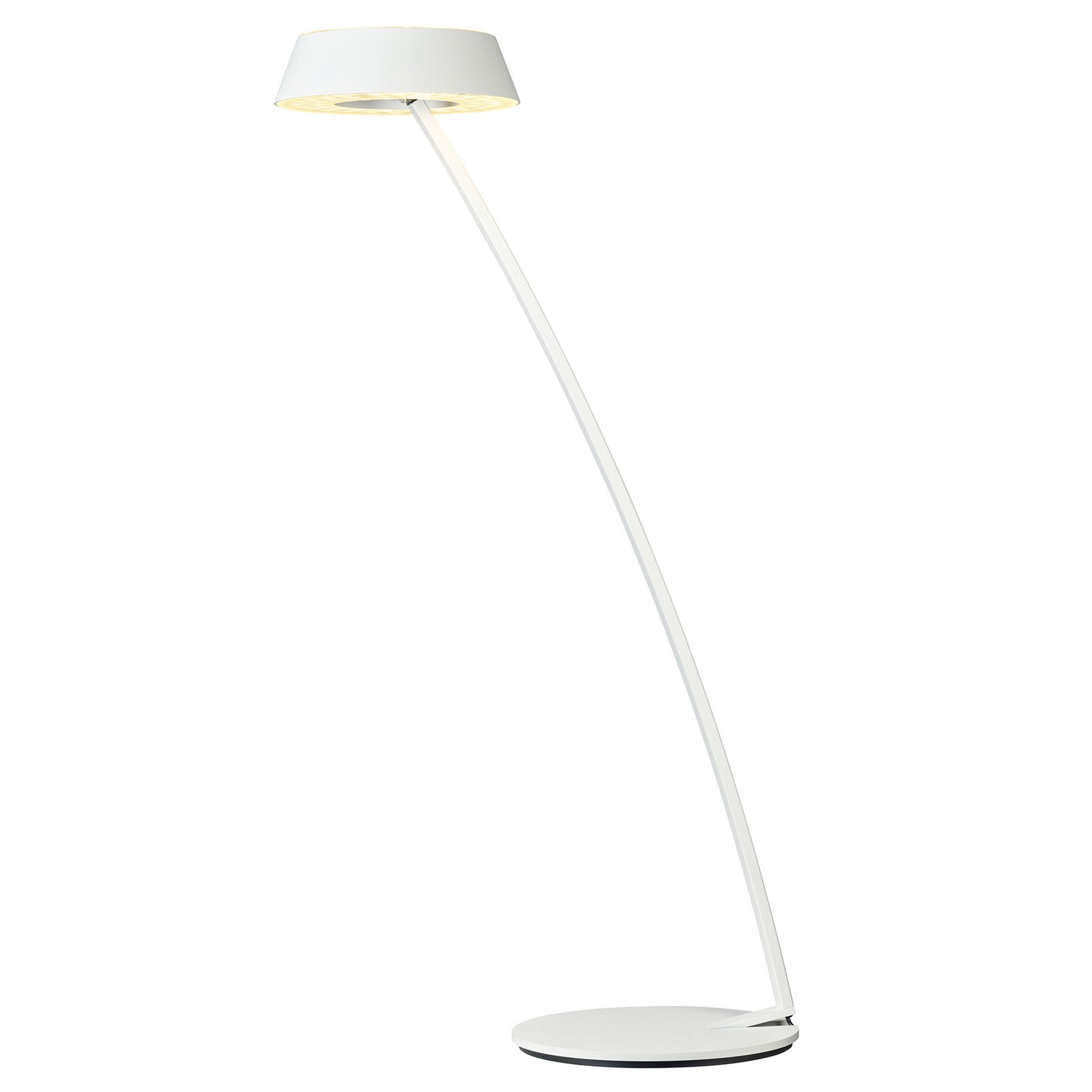 OLIGO Glance LED table lamp curved matt white