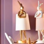 KARE Animal Rabbit bordslampa, guld/vit, höjd 50 cm