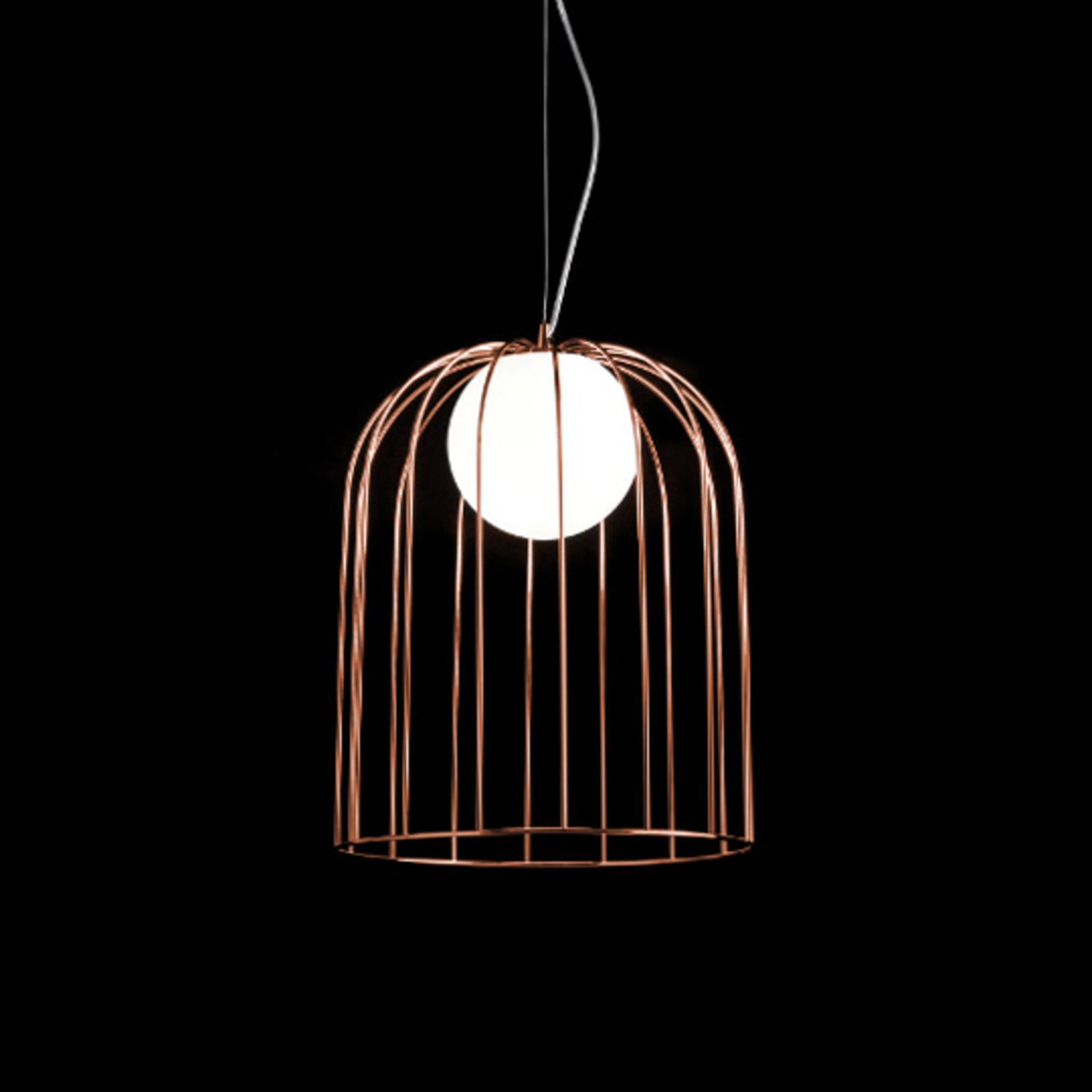 Schirm Kupferfarben - Designer-Pendellampe Kluvi