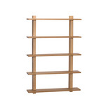 Simple Wandregal, holz hell, Höhe 87 cm, Eiche - HÜBSCH