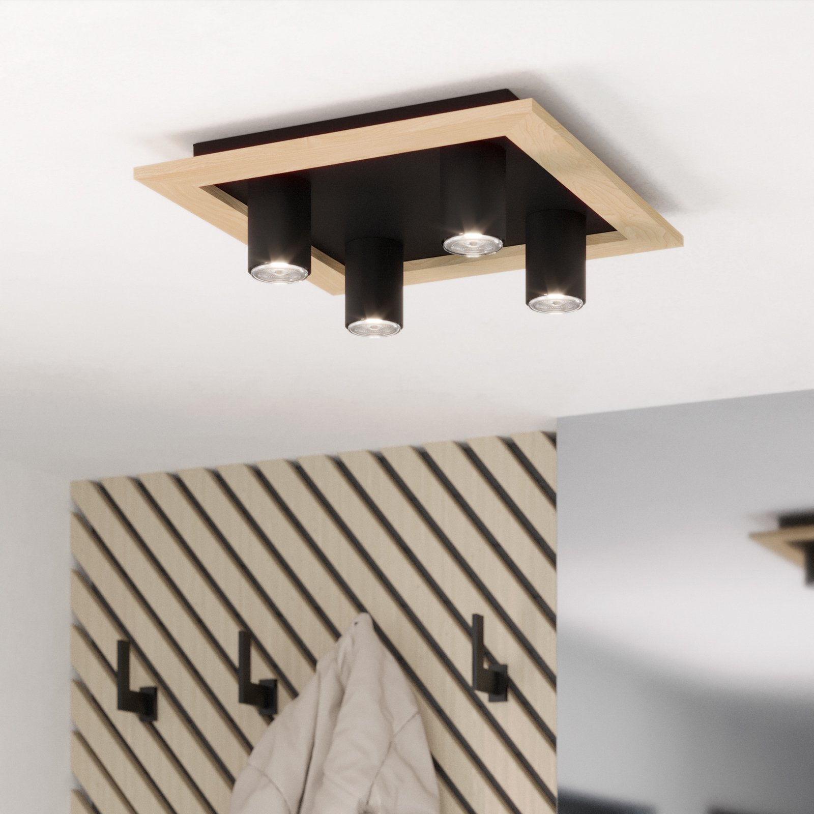 EGLO Valcasotto 1 LED-taklampe med fire spoter