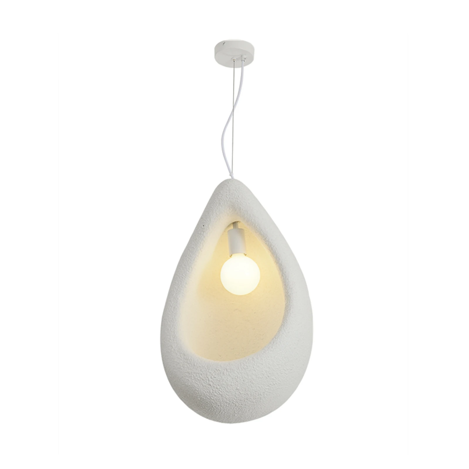 Suspension 23163, blanche, Ø 40 cm, fibre de verre, E27