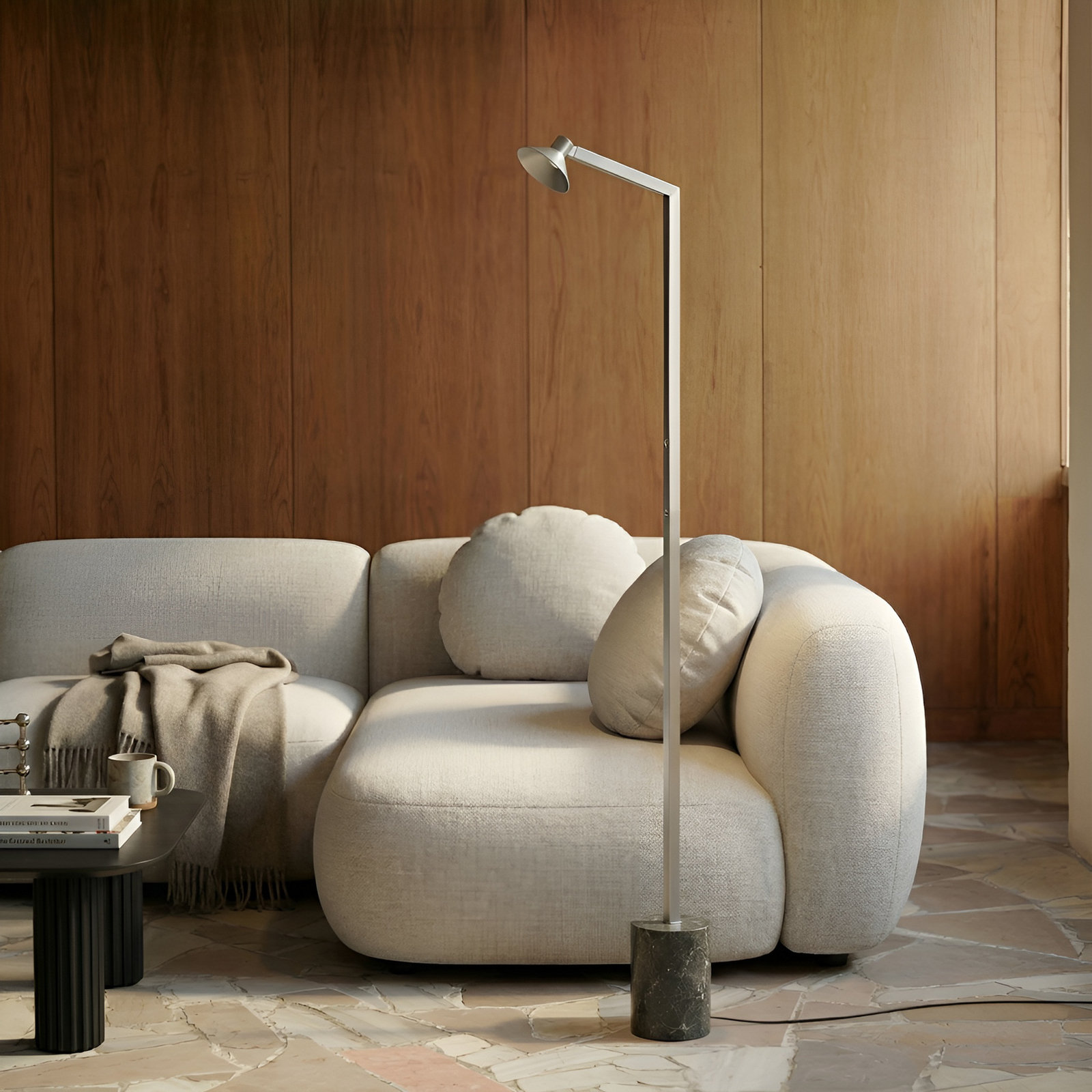 Steve LED álló világítás, 130 cm, alumínium, dimmelhető fényerő - Lucande