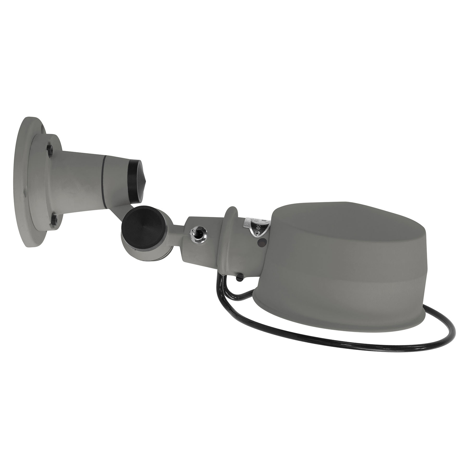 JIELDÉ Jieldé Lak L1000 articulated wall light matt grey, for Living / Dining Room, aluminium, steel, E27, 60 W, energy efficiency: A++, W: 15 cm