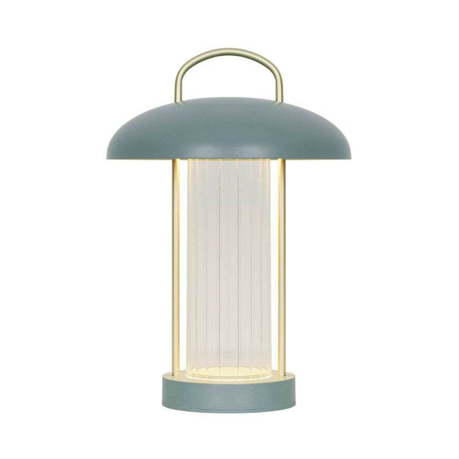 Nordlux Lampa de masă cu LED și baterie Mirano înălțime 29 cm verde praf metal - Camera de zi / sufragerie - Scandinavă - verde deschis transparent
