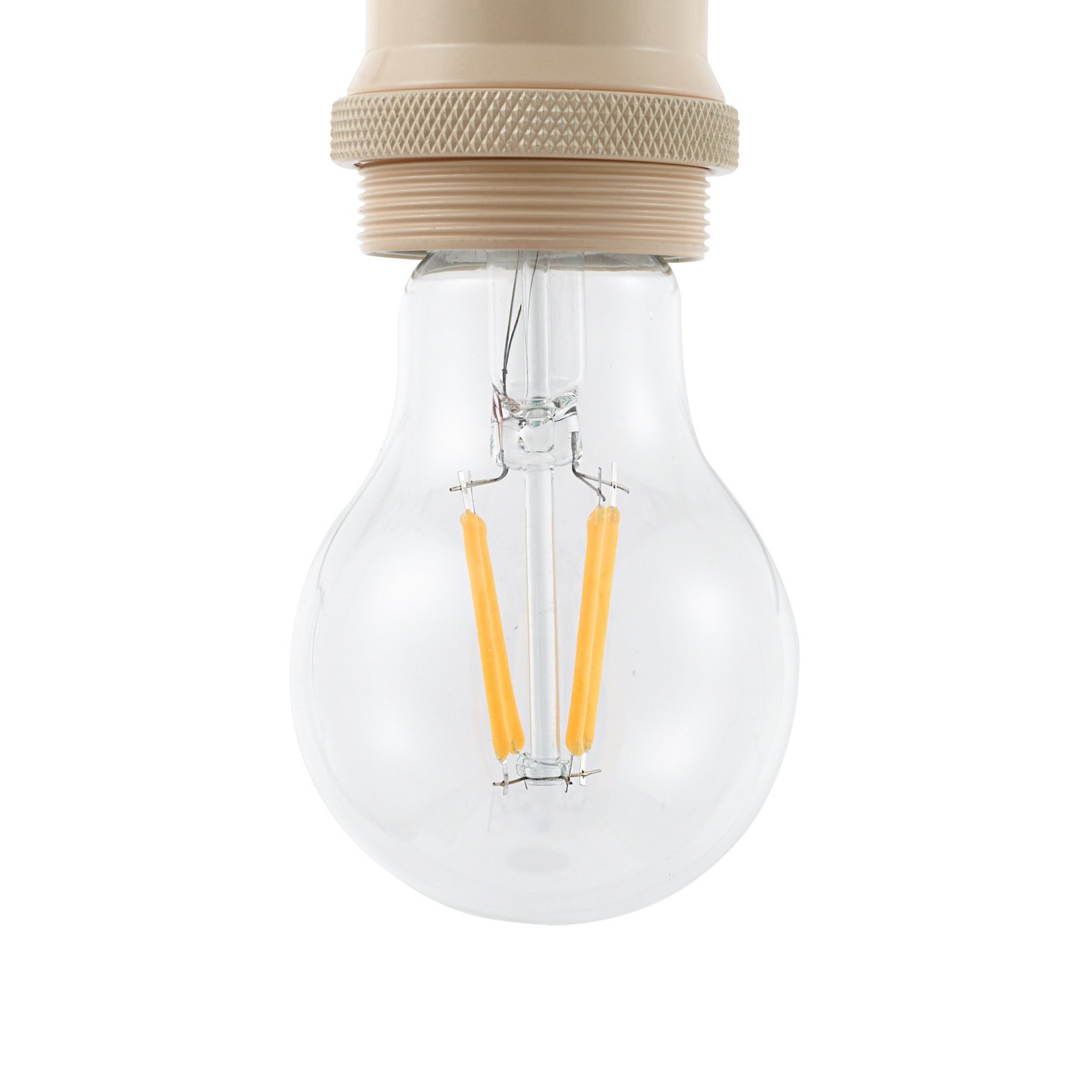 Hattie pendant light, E27 socket, Ø 5 cm, beige, metal - Lindby Hattie pendant light, E27 socket, Ø 5 cm, beige, metal - Lindby