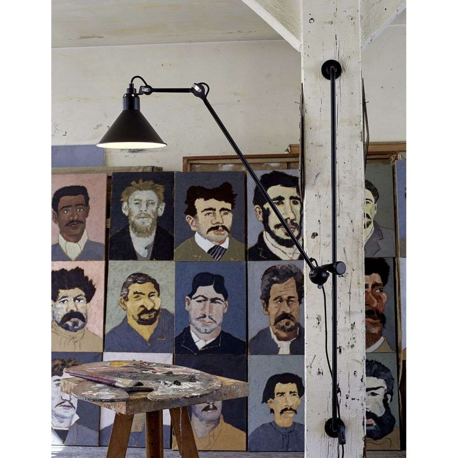 214 Væglampe Conic Sort Lampe Gras - Stue - Industriel - Metal - Med én lyskilde billede