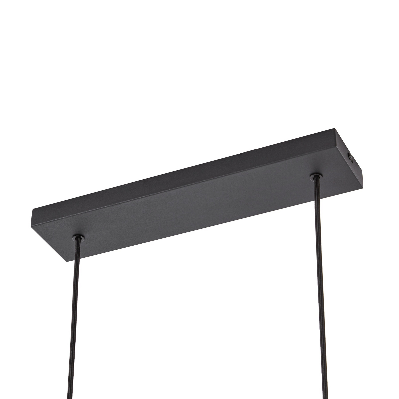 Suspension Jorvan, 100 cm, bois/tissu, à 3 lampes - Lucande Suspension Jorvan, 100 cm, bois/tissu, à 3 lampes - Lucande