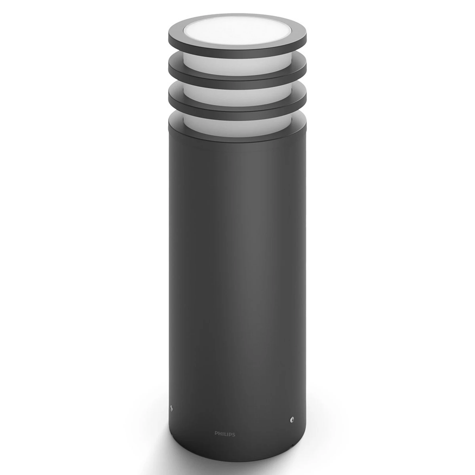 Philips Hue LED-Sockellampe Lucca, schwarz, RGBW smart, IP44