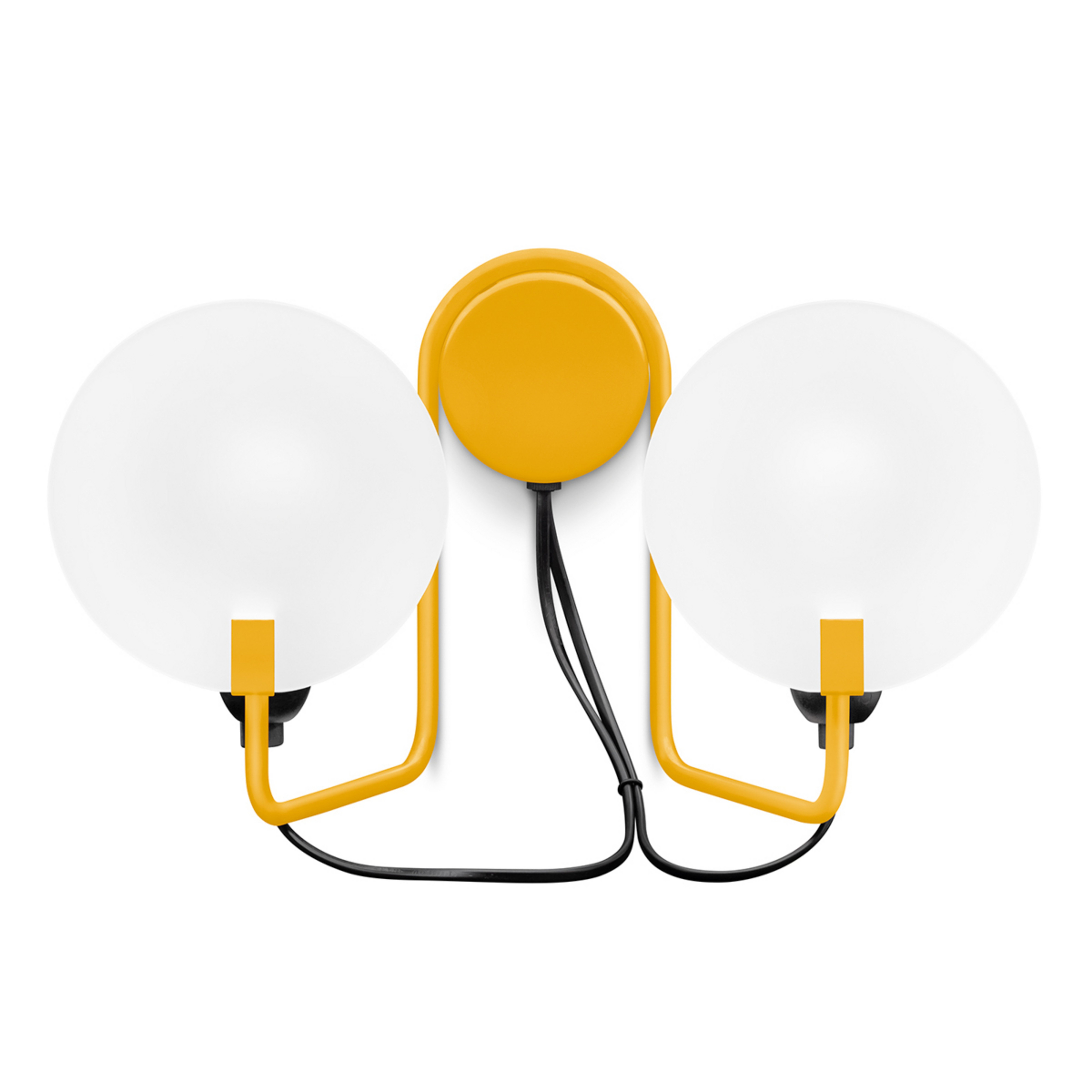 Applique murale LED Bugia, jaune, à 2 lampes - Stilnovo