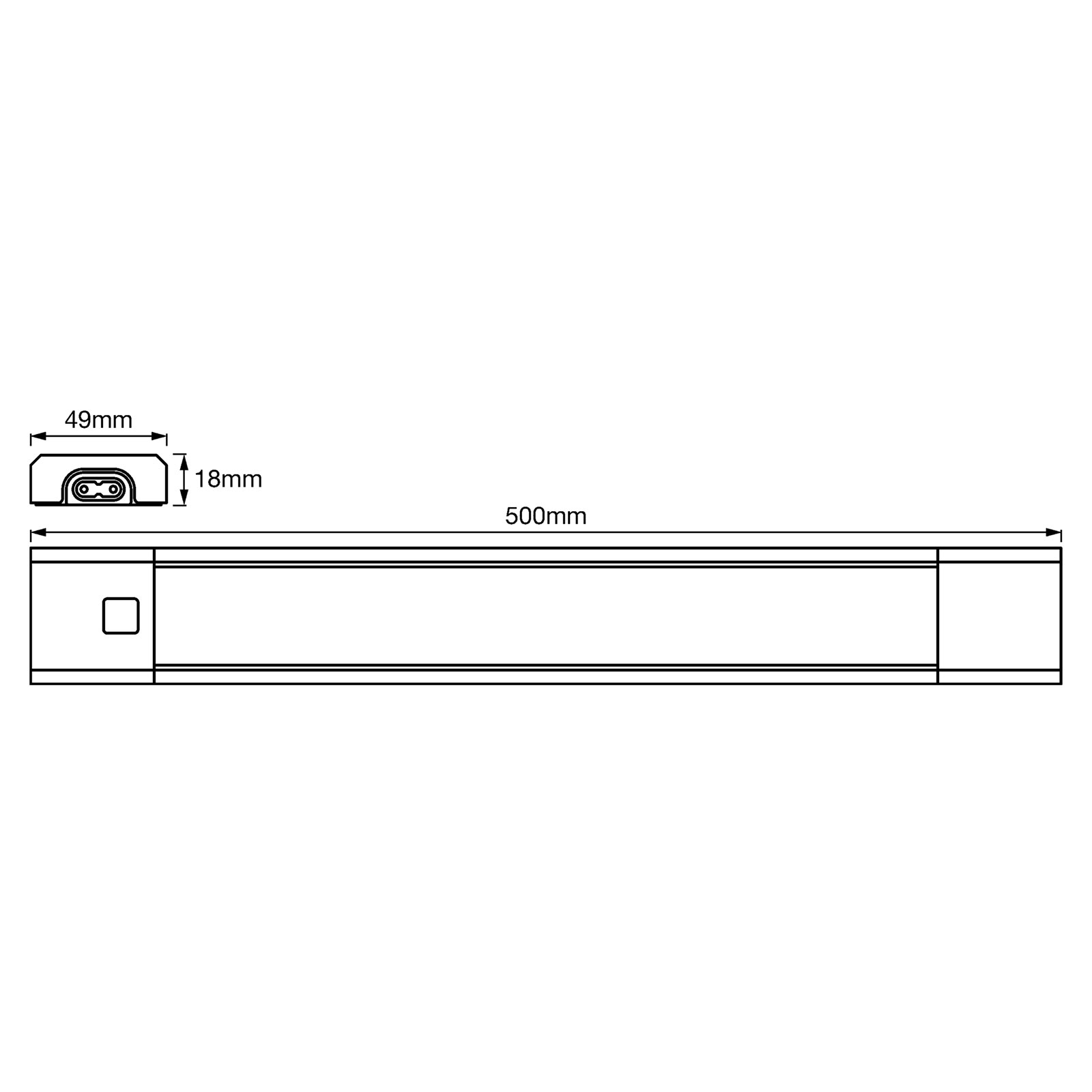 LEDVANCE Linear Slim RGBW -kaapinalusvalaisin 50cm